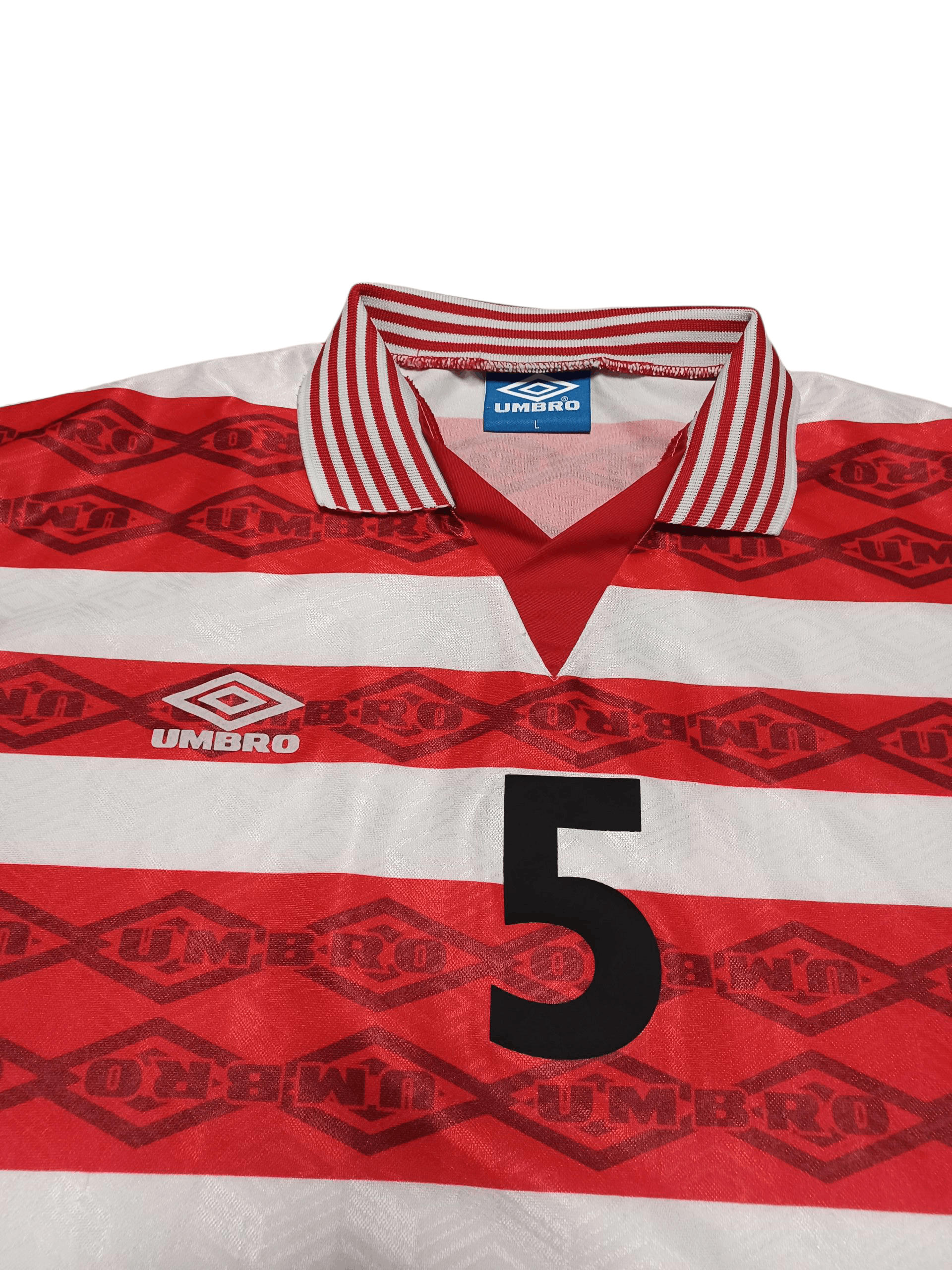 Umbro UMBRO VINTAGE 90S FIRE MONOGRAM SOCCER JERSEY TEE Size US L / EU 52-54 / 3 - 2 Thumbnail