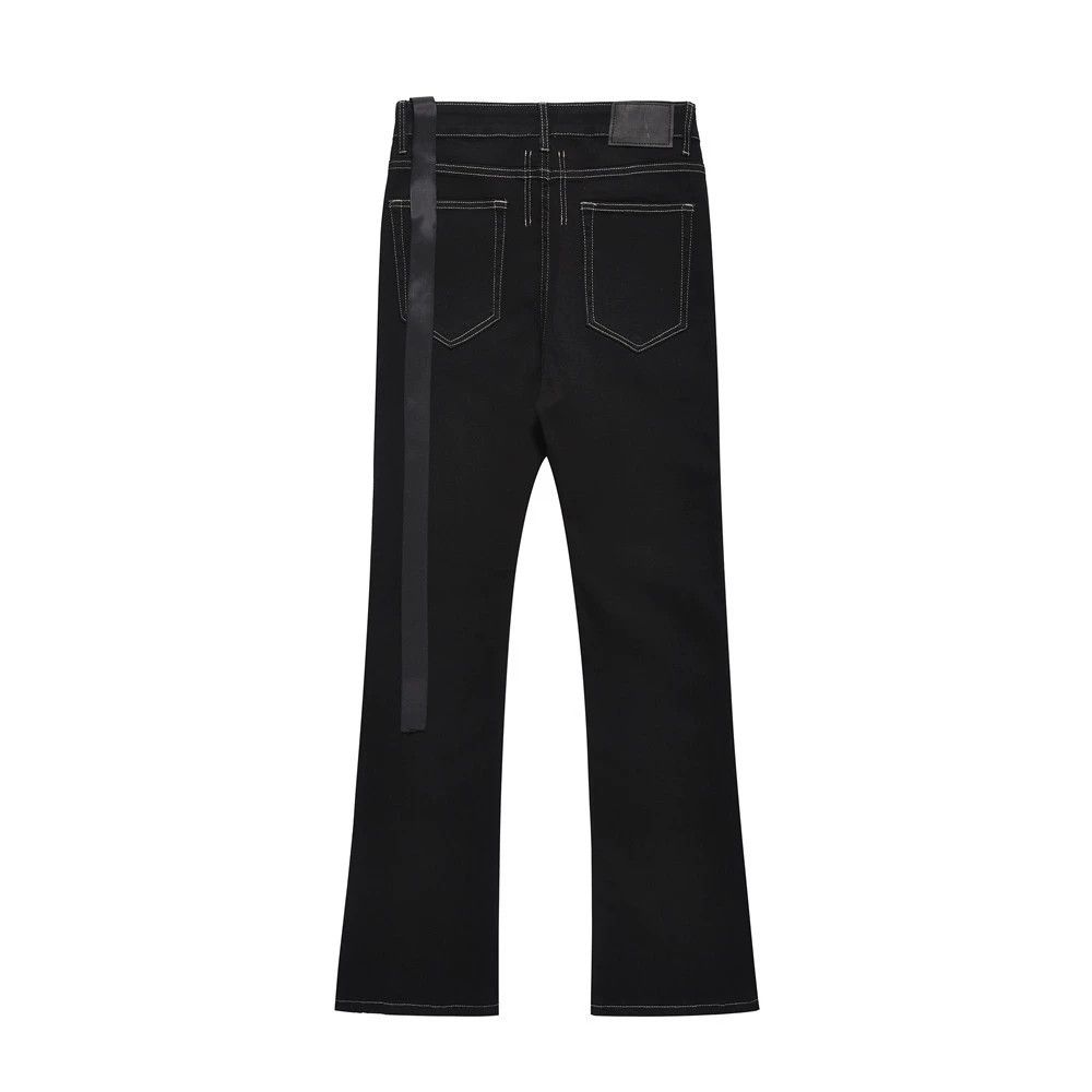 Vintage American high street men's trendy patchwork flared jeans Size US 32 / EU 48 - 2 Thumbnail