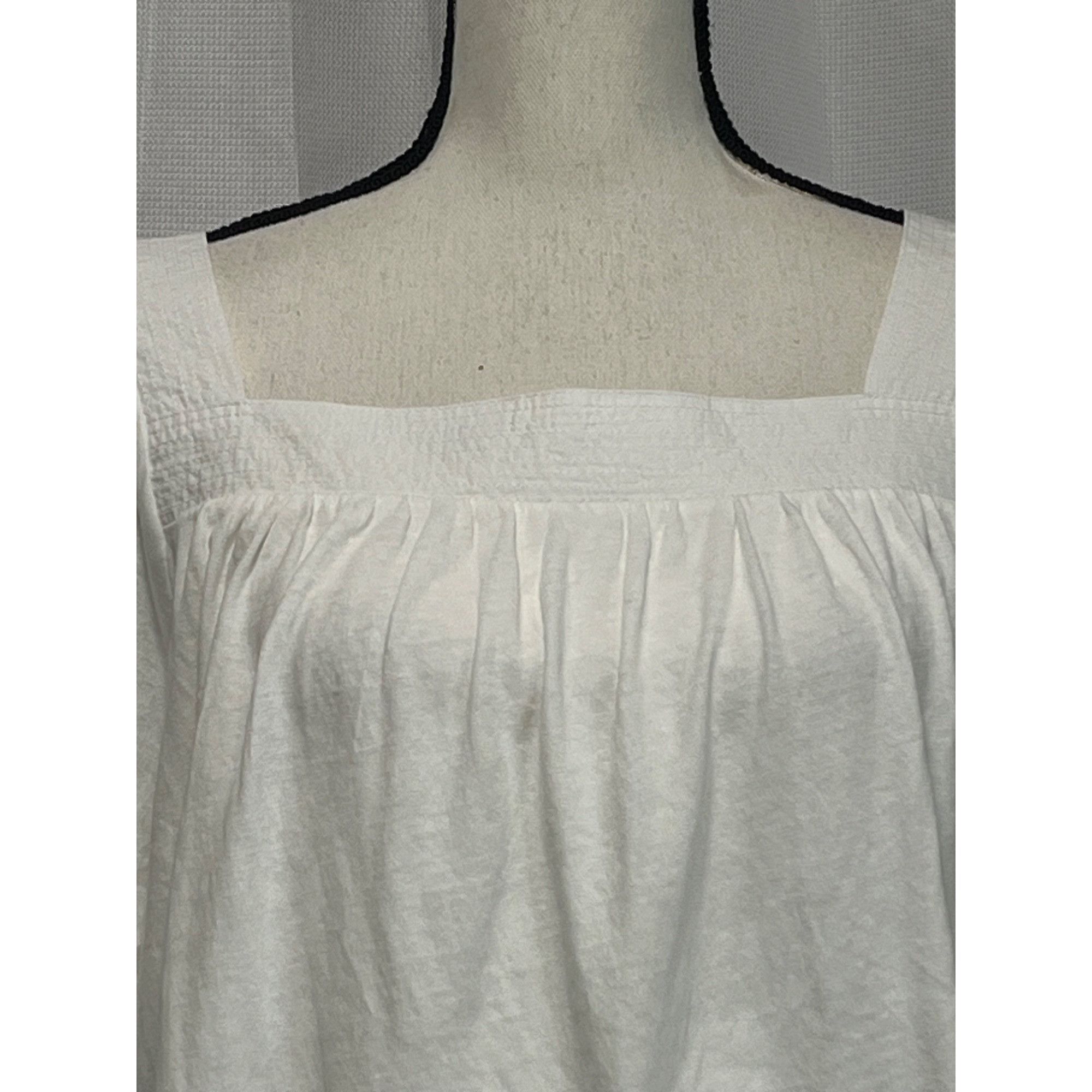 Treasure & Bond Treasure & Bond Cotton & Linen Square Neck Top, White, M Size M / US 6-8 / IT 42-44 - 5 Thumbnail