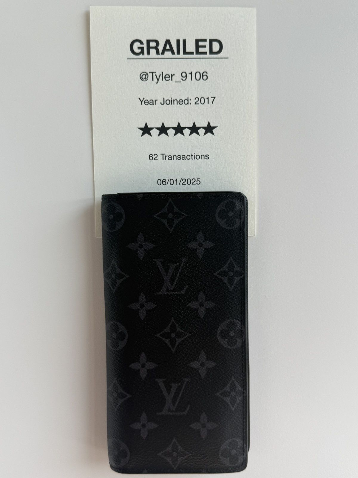 Louis Vuitton Louis Vuitton Brazza Wallet Monogram Eclipse Canvas Size ONE SIZE - 1 Thumbnail