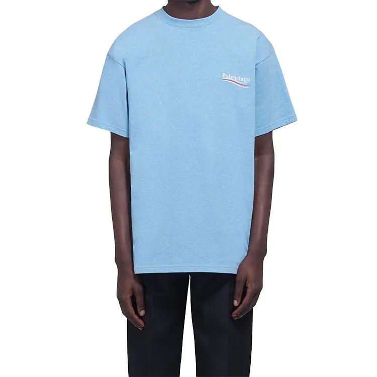 Balenciaga Balenciaga Haze Blue Coke Short Sleeves T-Shirts Size XL Size US XL / EU 56 / 4 - 1 Thumbnail