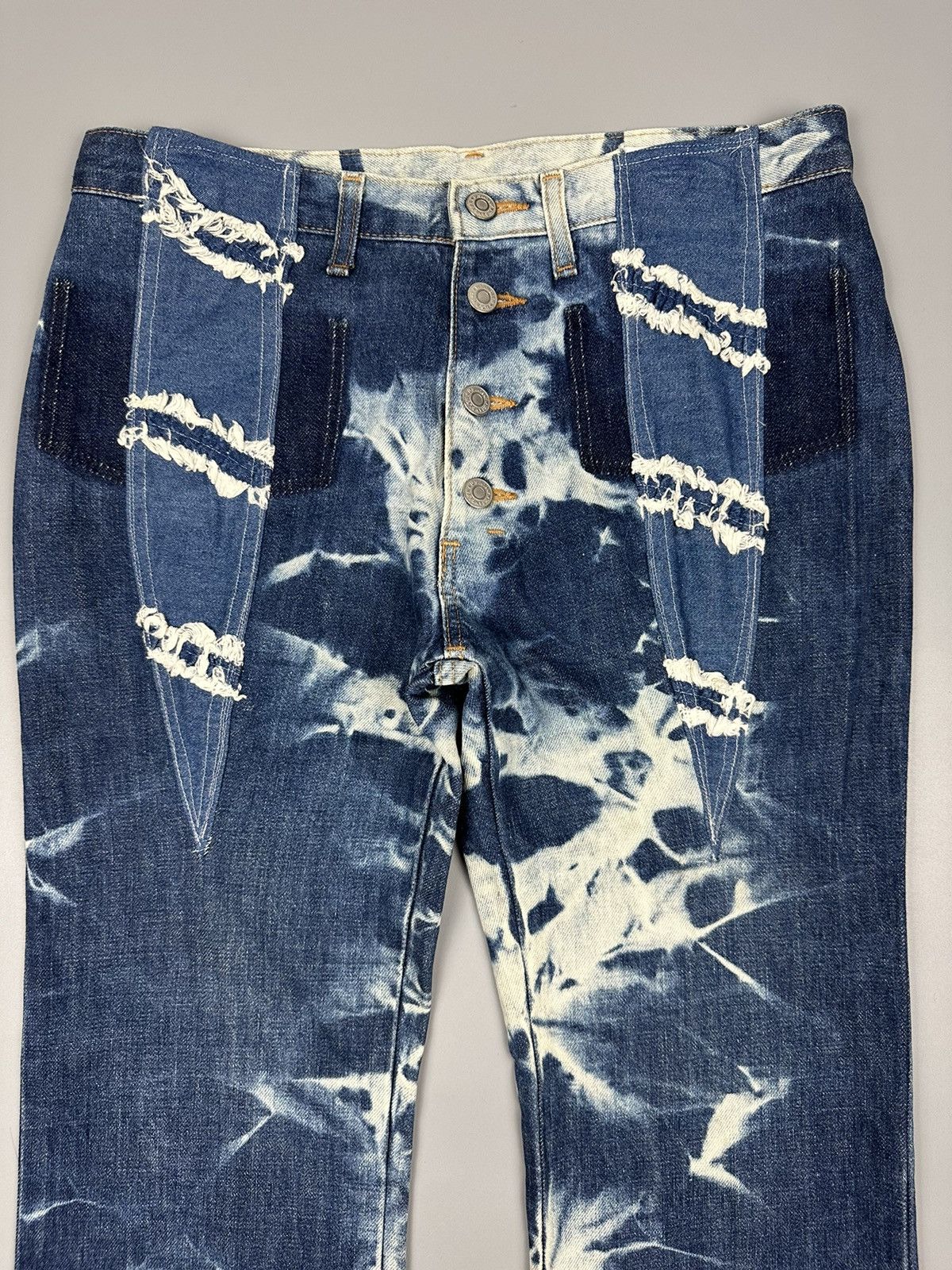 Vintage × Wrangler 🔥Rare🔥Vintage Wrangler Bleached Flared Denim Size US 31 - 5 Thumbnail
