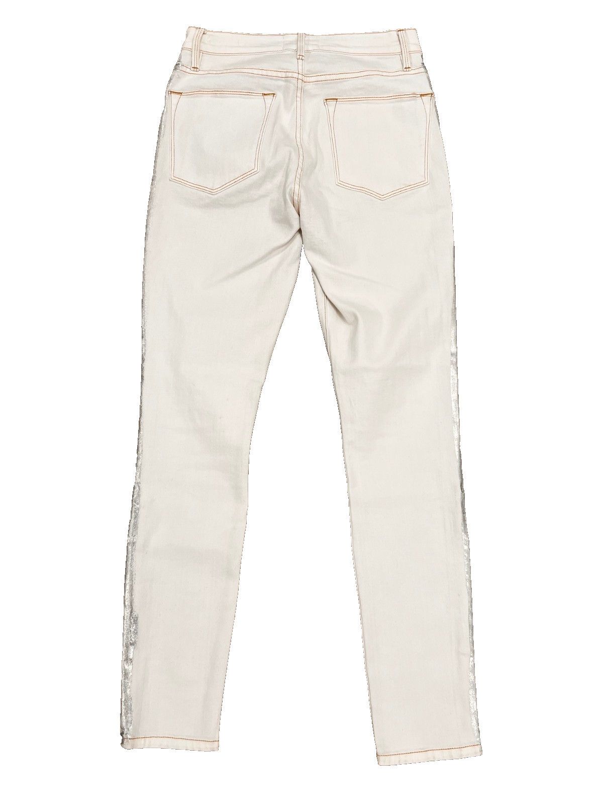 Frame Frame Le High Straight Foil Tux Jeans in Blanc Foil ( 27 ) Size 27" / US 4 / IT 40 - 3 Thumbnail