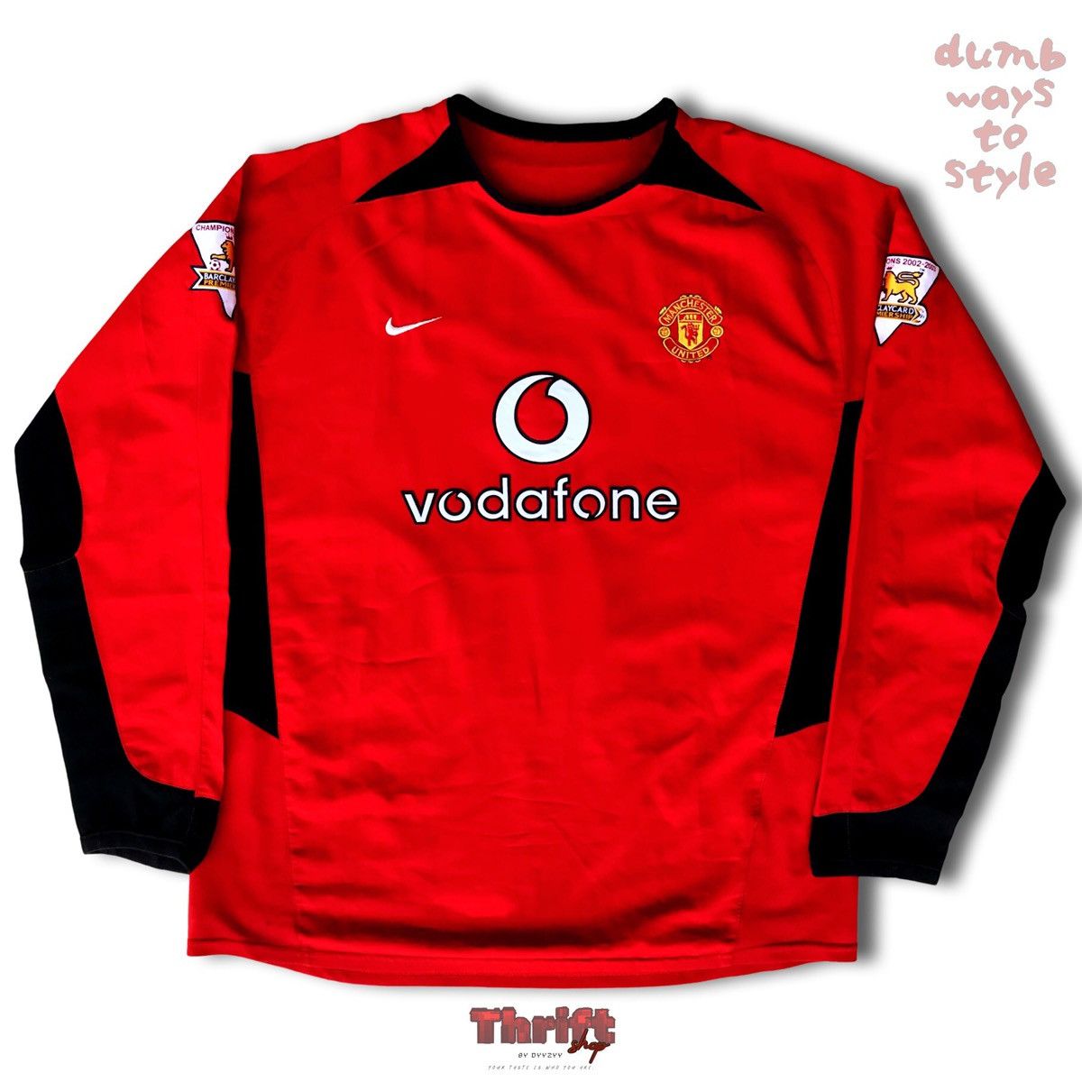 Nike × Vintage Original LS Manchester United 2002-2004 #7 C. Ronaldo Debut Size US XXL / EU 58 / 5 - 1 Thumbnail