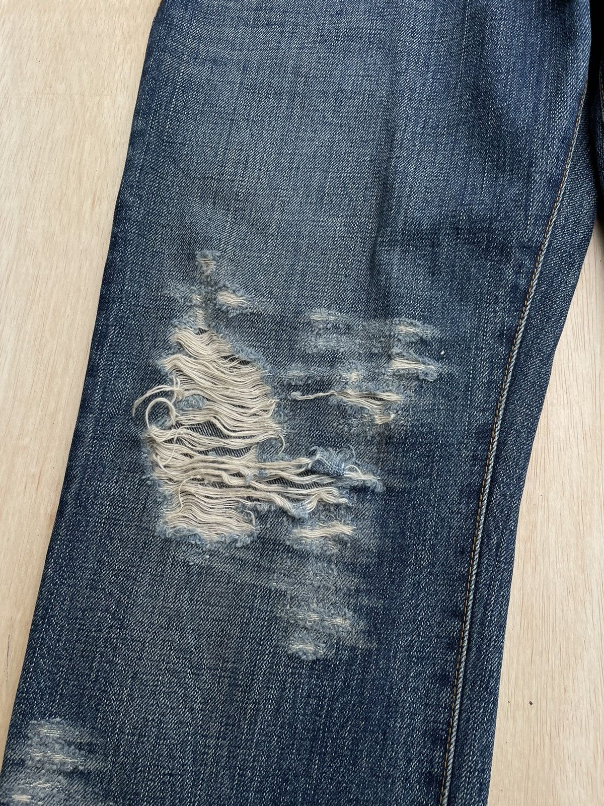 If Six Was Nine × Japanese Brand Japanese Rico Distressed Denim Undercover Style Jeans Size US 33 - 5 Thumbnail