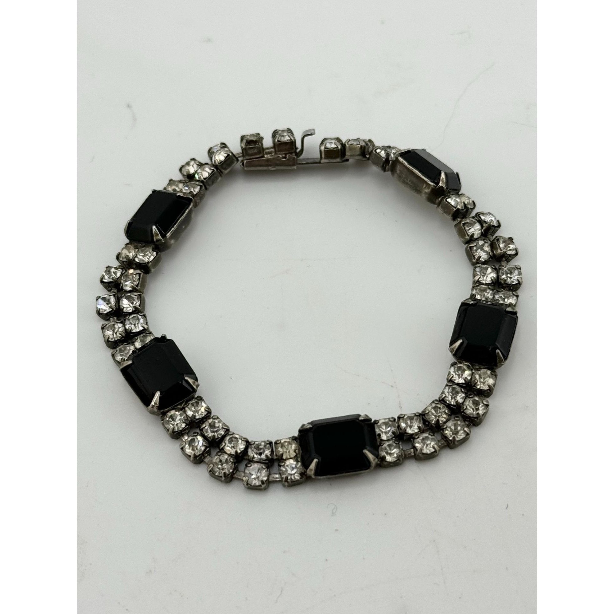 Vintage Vintage black rhinestone bracelet Size ONE SIZE - 2 Thumbnail