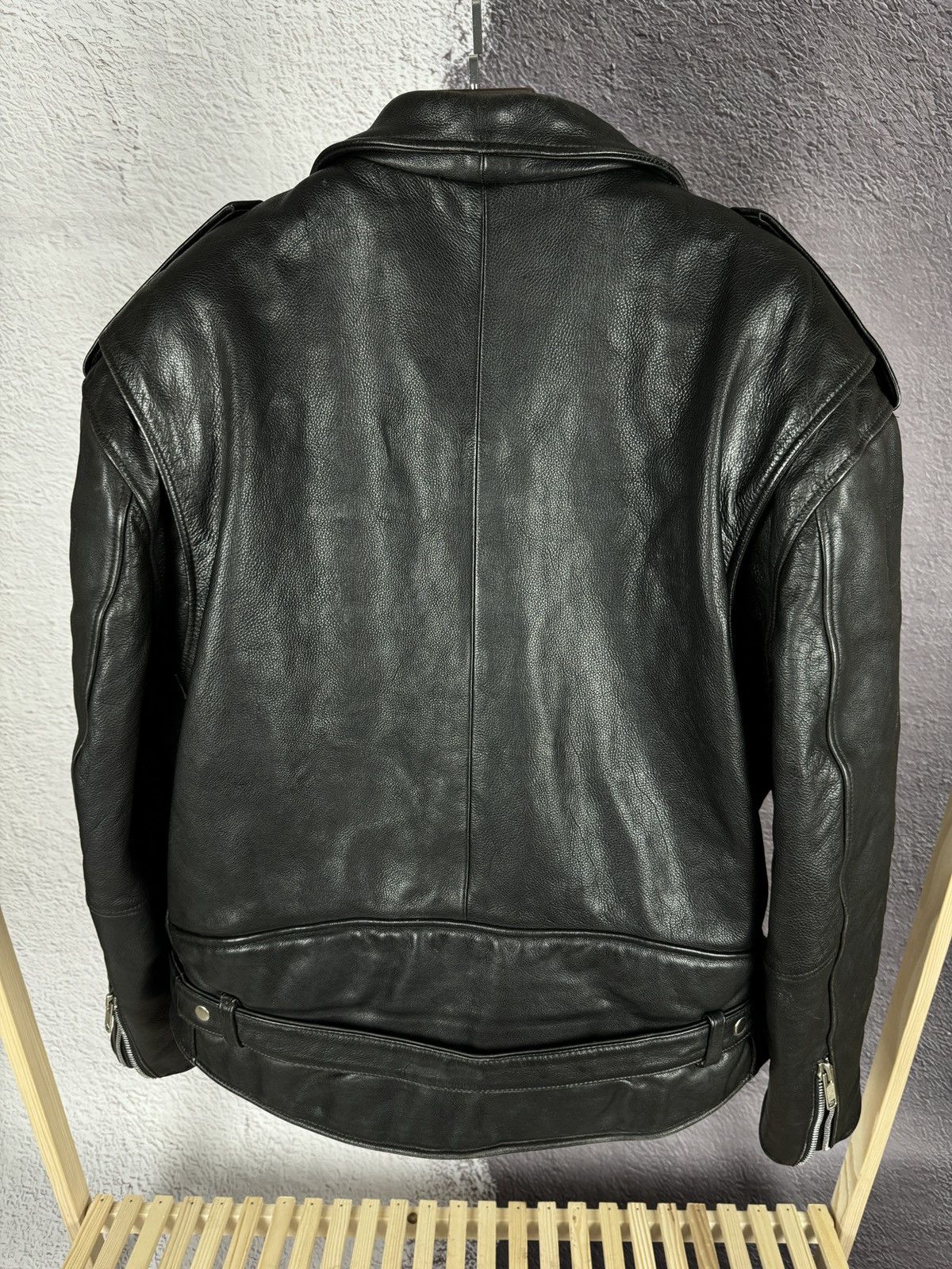 Vintage Mavip Leder Vintage Motorcycle Heavy Leather Black jacket Size US XXL / EU 58 / 5 - 13 Thumbnail