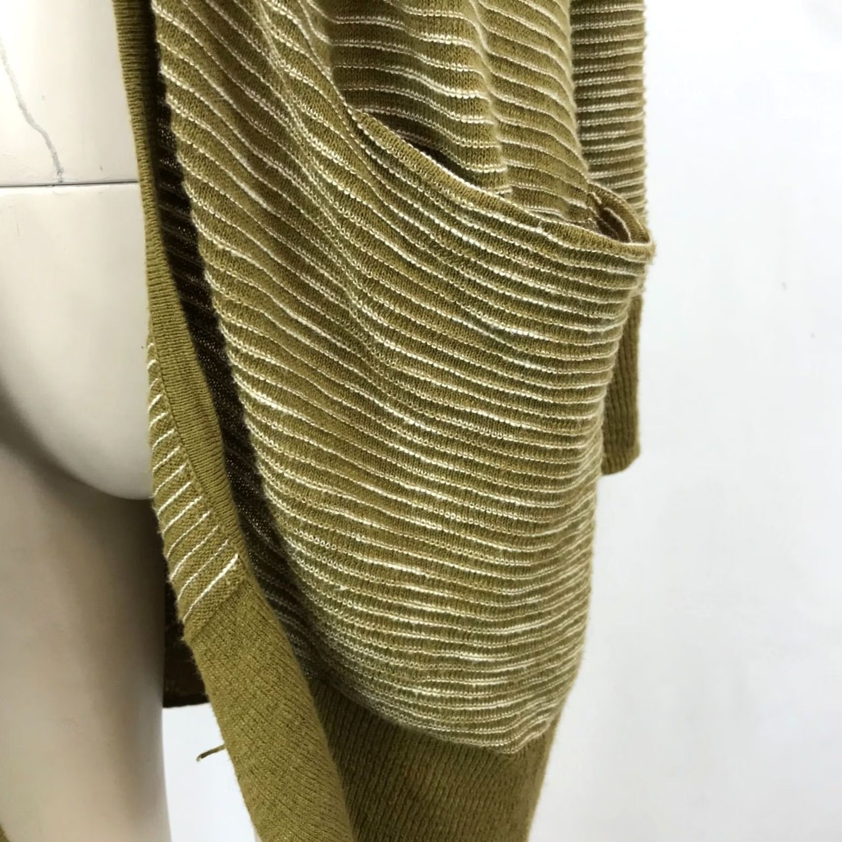 Madewell MADEWELL XS OLIVE LONG SLEEVE OPEN FRONT COTTON BLEND CARDIGAN Womens Size XS / US 0-2 / IT 36-38 - 3 Thumbnail