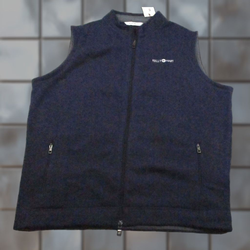 Peter Millar Peter Millar Vest Mens XL Navy Full Zip Fleece Kelly Hart Logo Crown Golf Size US XL / EU 56 / 4 - 1 Thumbnail