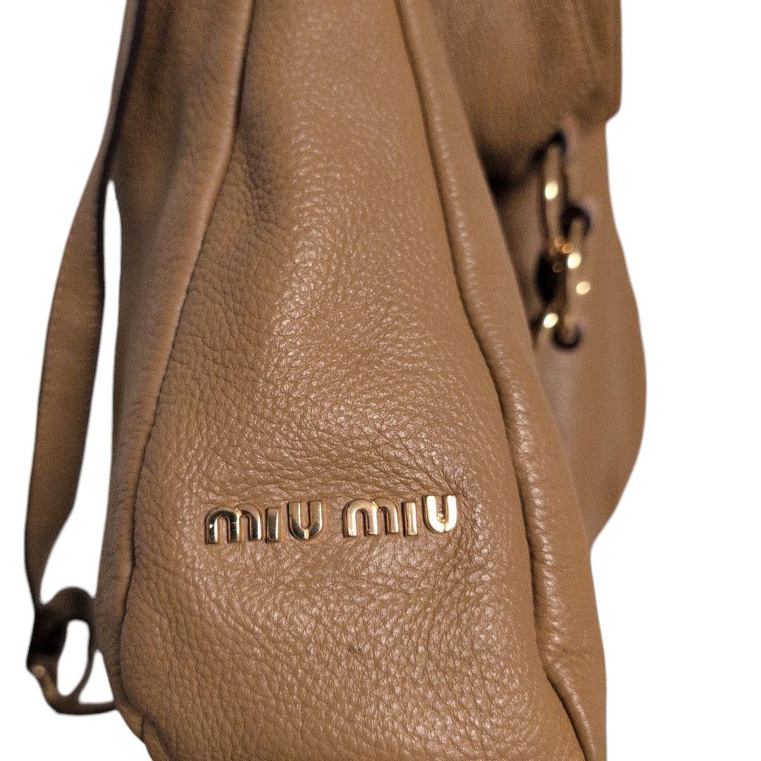 Miu Miu Miu Miu - Brown Handbag Shoulder Bag Gold 2Way Size ONE SIZE - 2 Thumbnail
