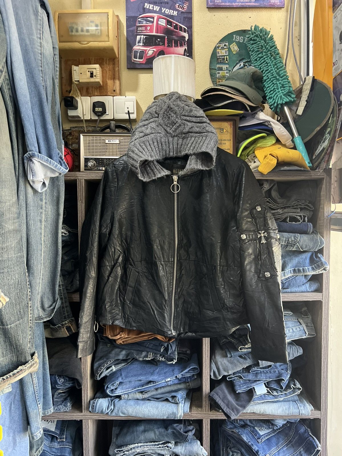 Other 🔥Distressed Yifan Collection Big Cross Jacket Size L / US 10 / IT 46 - 3 Thumbnail
