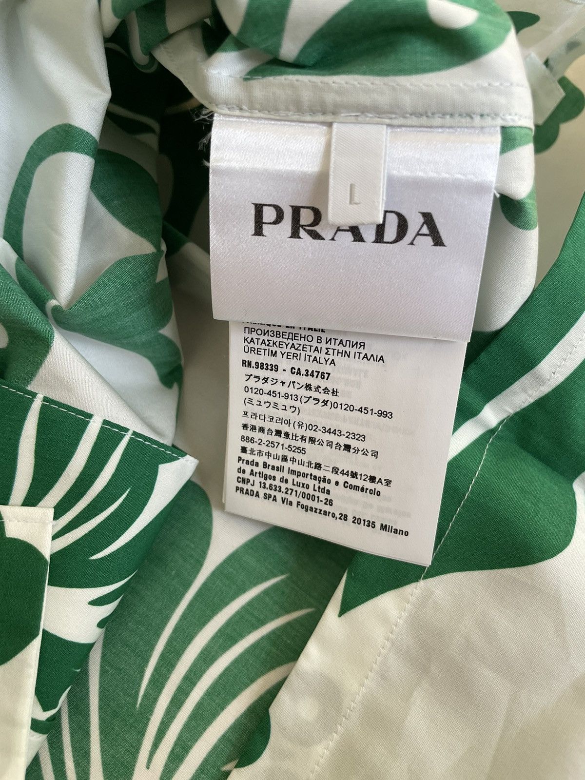 Prada Prada „Ibiscus“ Bowling Shirt Size US L / EU 52-54 / 3 - 4 Thumbnail