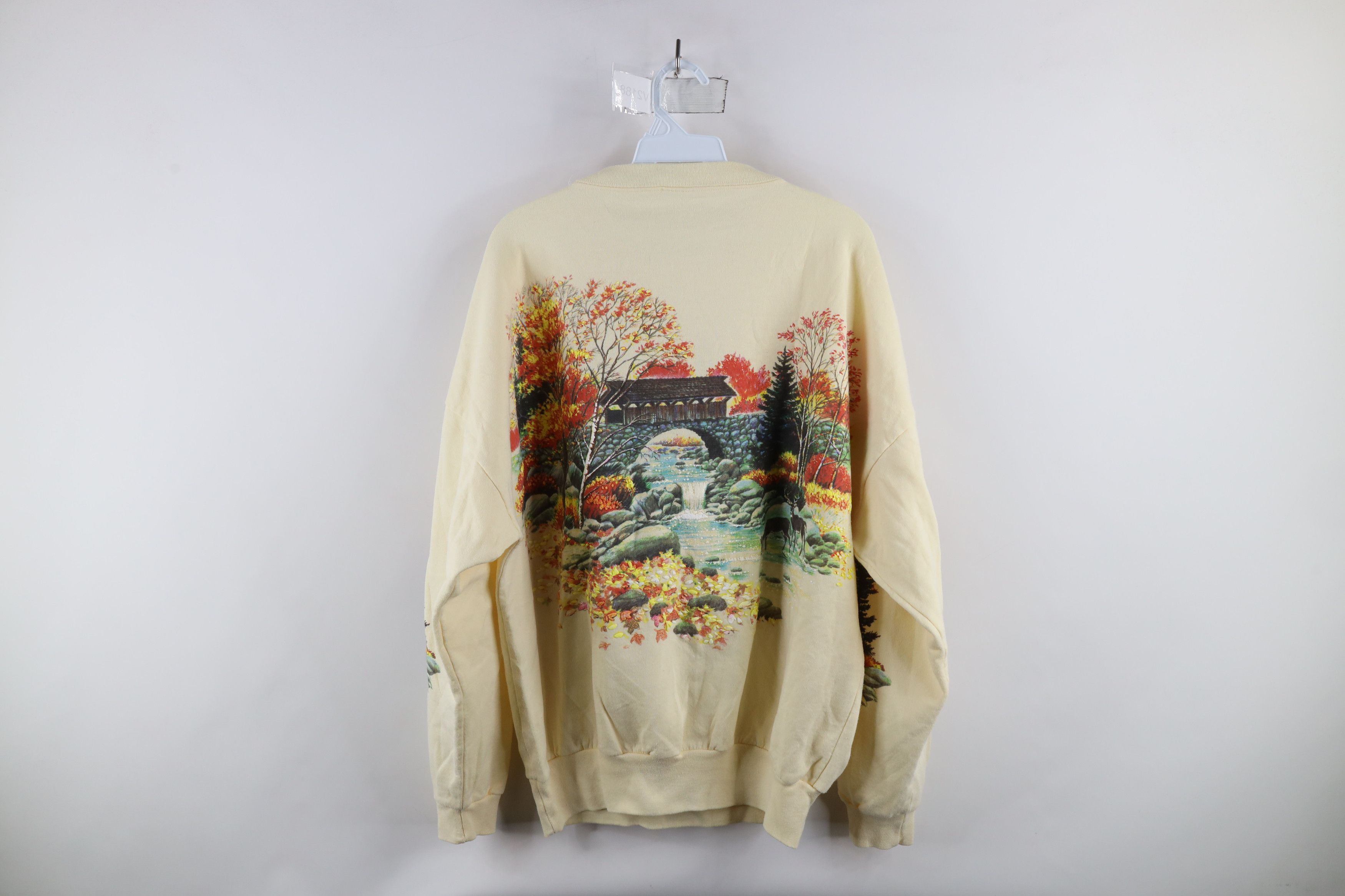 Vintage Vintage 90s Streetwear Print Nature Fall Deer Sweatshirt Size XXL / US 16-18 / IT 52-54 - 11 Thumbnail