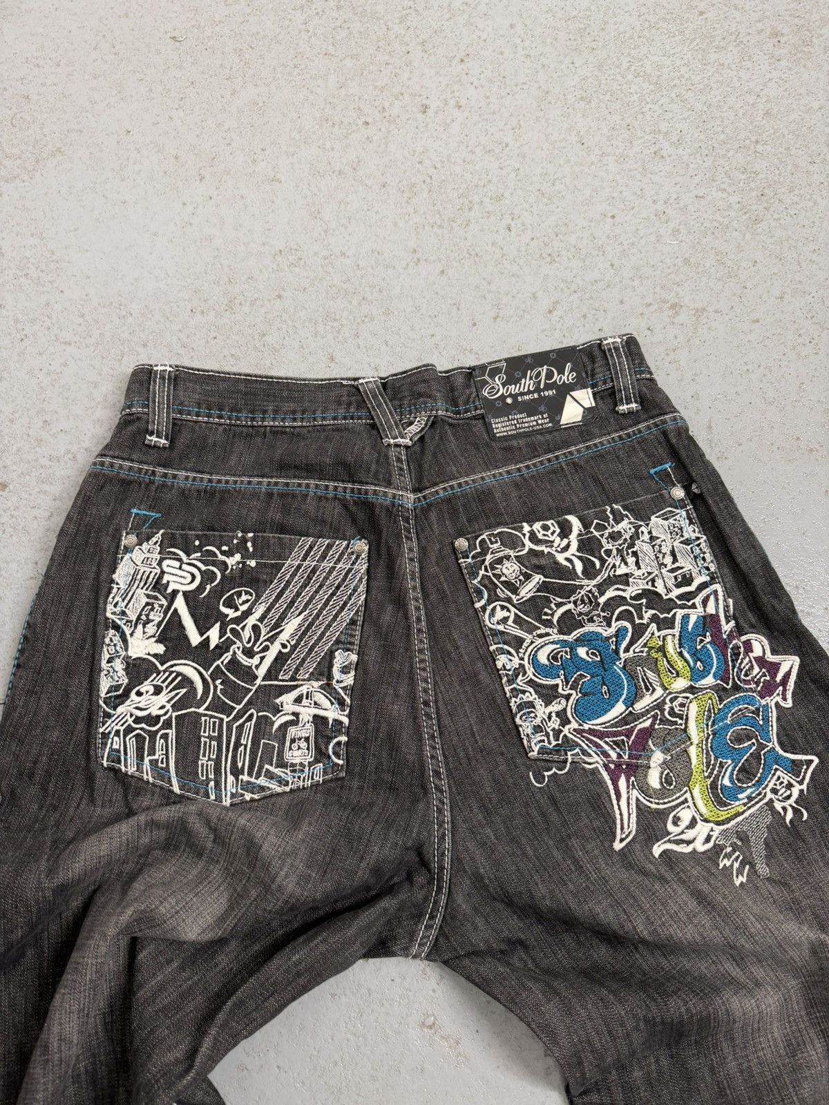 Southpole Vintage Southpole Comic Embroidered Logo Skate Y2K Jeans Size US 32 / EU 48 - 7 Thumbnail