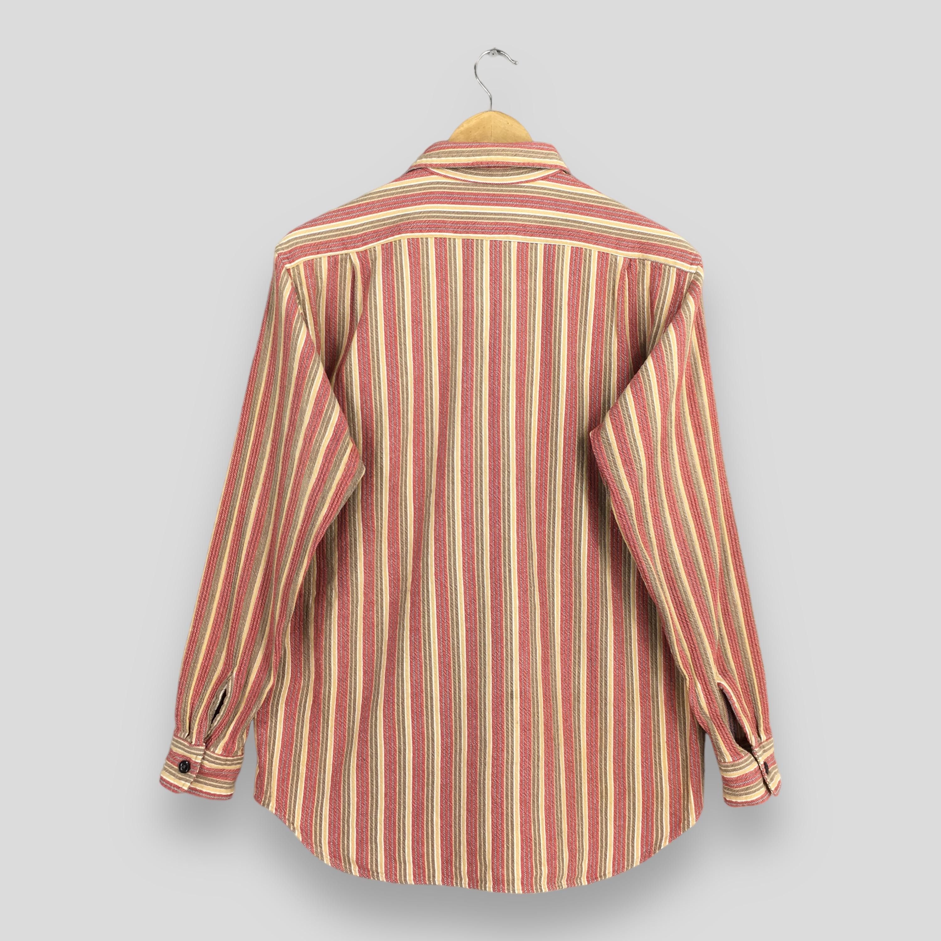 Flannel × Vintage Vintage 80s Pear Diver Vertical Stripes Flannel Shirt Medium Size US M / EU 48-50 / 2 - 7 Thumbnail