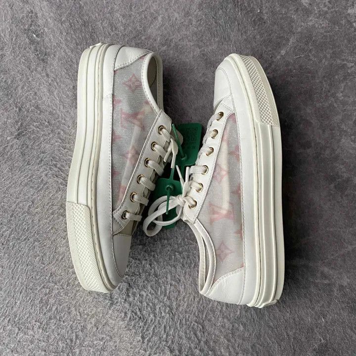 Louis Vuitton Louis Vuitton Pink Casual Low-Top Sneakers -2508 Size US 5 / IT 35 - 7 Thumbnail