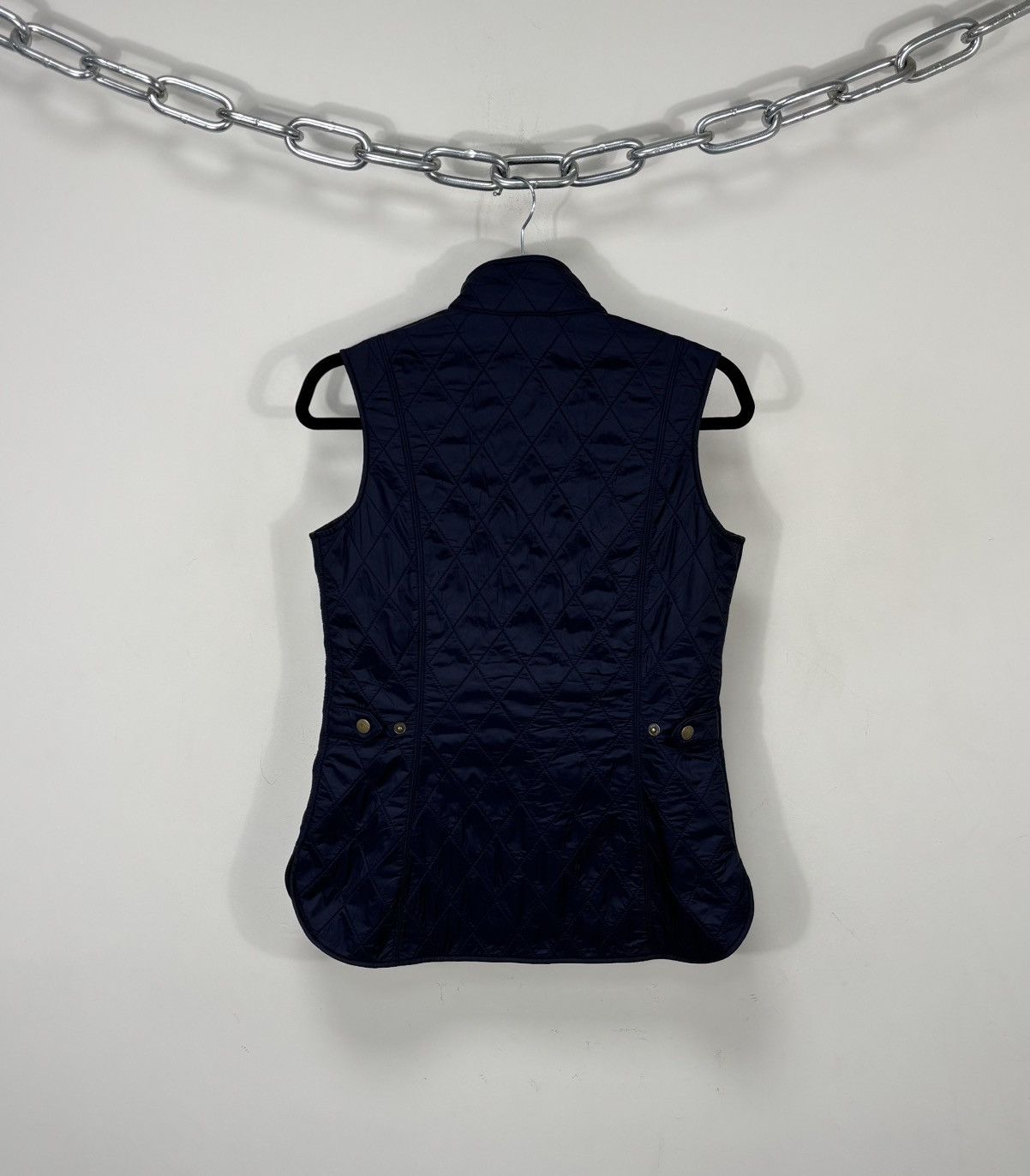 Barbour Barbour Wray Gilet Women’s Navy Blue Diamond Quilted Vest Size S / US 4 / IT 40 - 2 Thumbnail