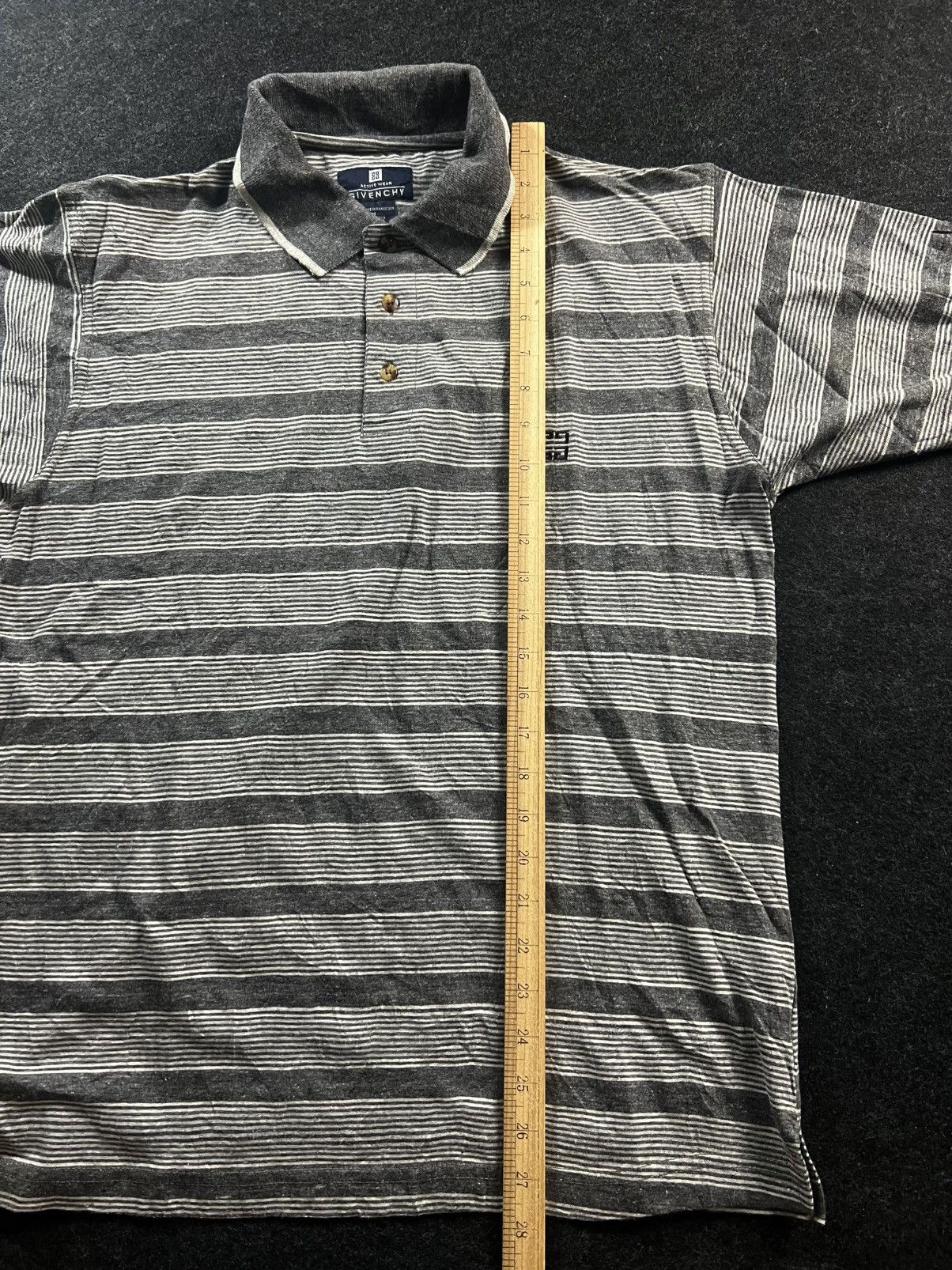 Givenchy Givency Activewear Grey Striped Golf Polo Size US M / EU 48-50 / 2 - 6 Thumbnail