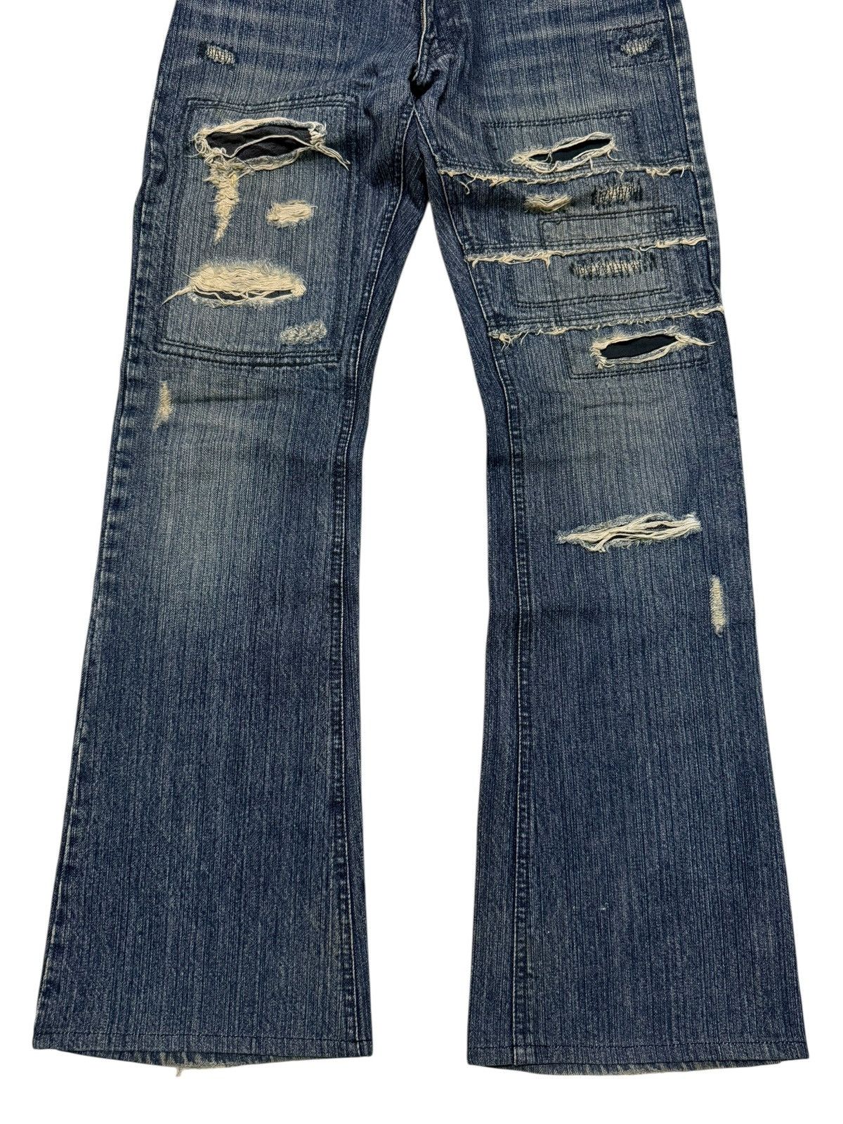 Le Grande Bleu (L.G.B.) Flared Jeans Rupert Difference Distressed Rare Design Denim Size US 30 / EU 46 - 5 Thumbnail