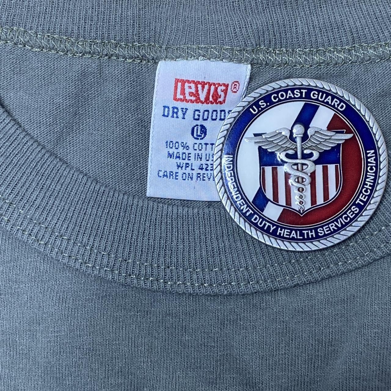 Levi's Vintage Levi's Dry Goods Green Tee Size Large Size US L / EU 52-54 / 3 - 3 Thumbnail
