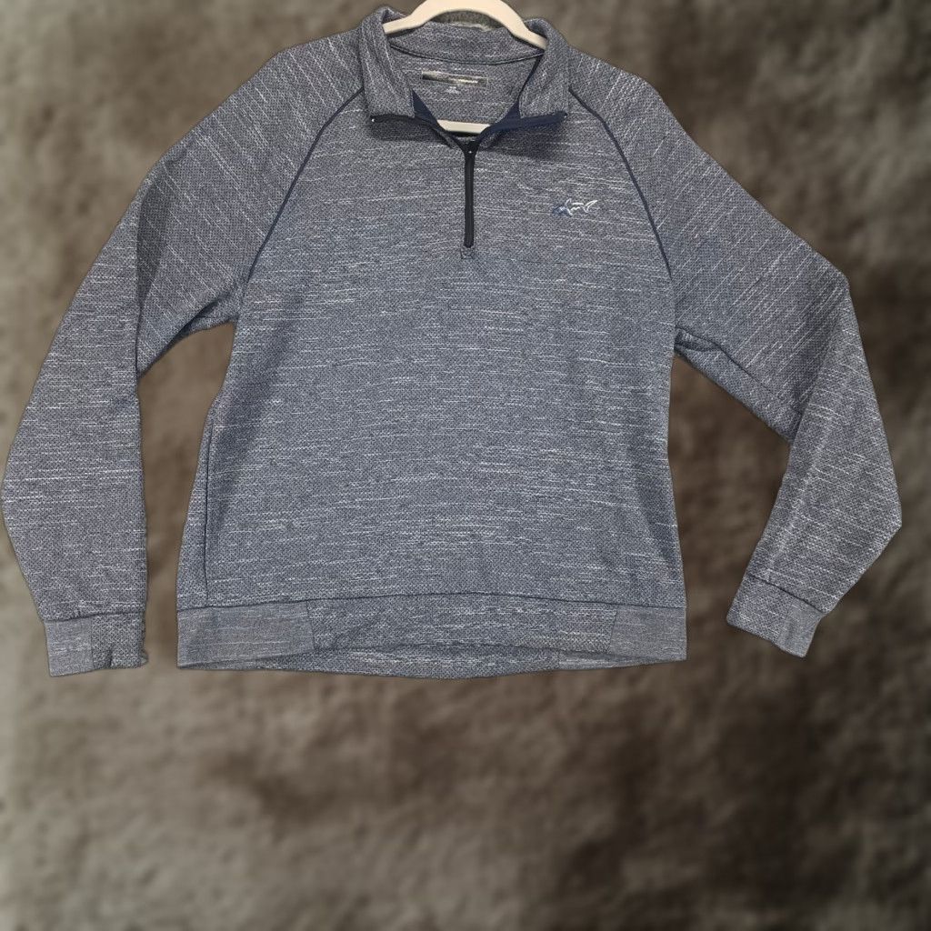 Vintage Greg Norman Mens Medium Gray Polyester Quarter Zip Pullover Sweater Size US M / EU 48-50 / 2 - 1 Thumbnail