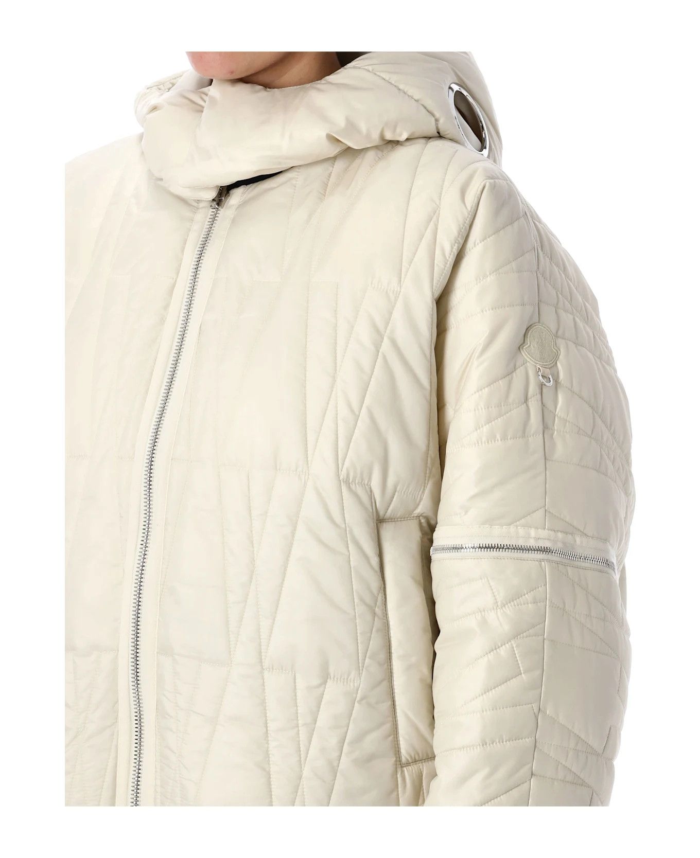Moncler o1y1125 Hooded Shell Jacket in White Size S / US 4 / IT 40 - 3 Thumbnail