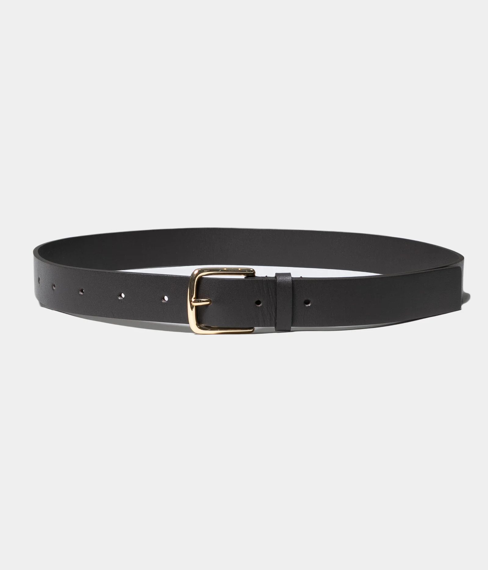 Ssstein 26aw Classic Leather Belt (Pinned Buckle) (Black), Men's