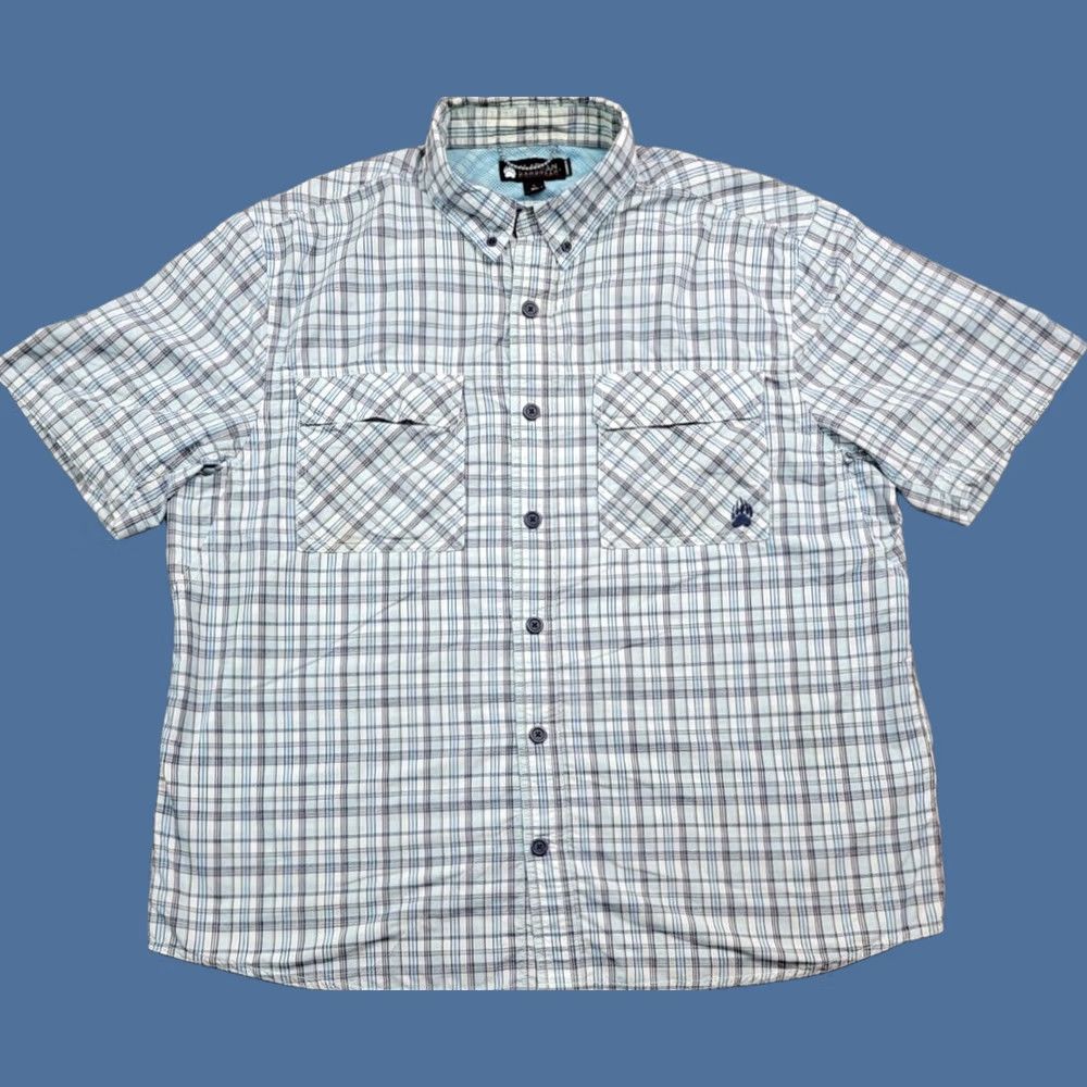 Vintage Duluth Alaskan Hardgear Shirt Mens XL Standard Fit Blue Plaid Button Down Nylon Polyester Lightweight Breathable Pockets Casual Travel Size US XL / EU 56 / 4 - 1 Thumbnail