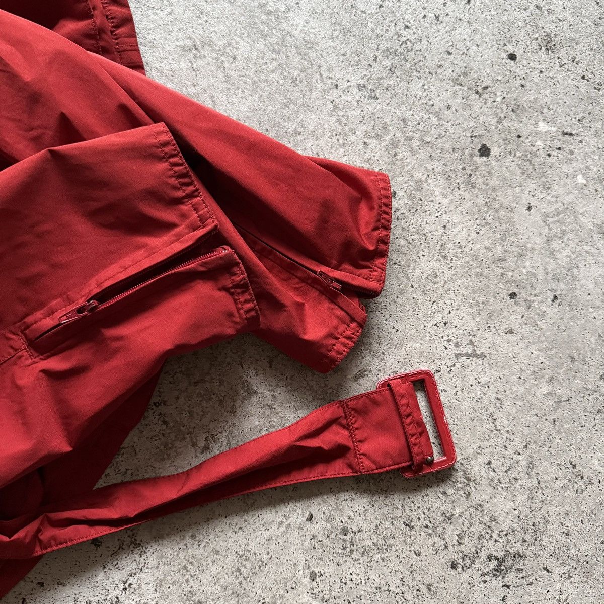 Barbour Barbour International Womens Red Belted Motorcycle Jacket Size L / US 10 / IT 46 - 8 Thumbnail