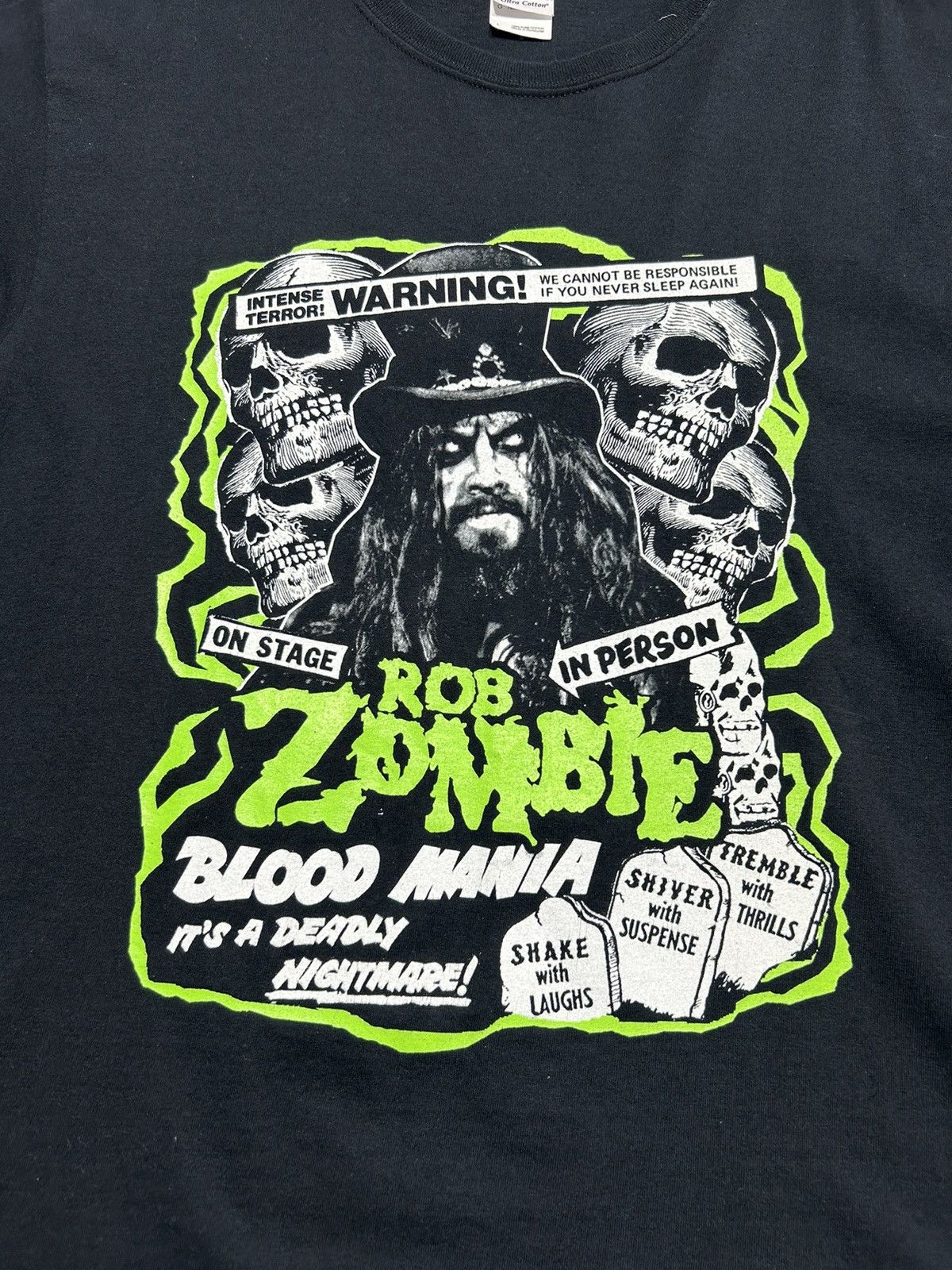 Band Tees Vintage Rob Zombie Blood Mania Skull T-Shirt Merch Size US L / EU 52-54 / 3 - 4 Thumbnail