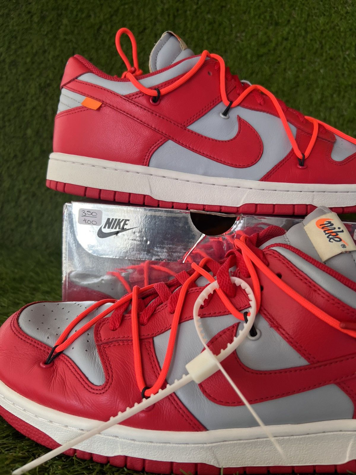 Nike × Off-White Nike Dunk Low Off-White University Red Size US 14 / EU 47 - 3 Thumbnail