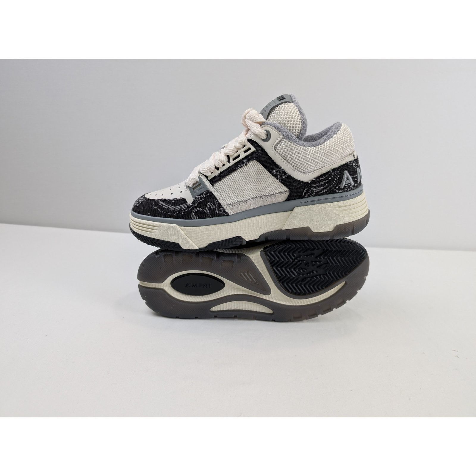 Amiri o1rshd1 Bandana Denim MA-1 Sneakers in Black Size US 11 / EU 44 - 14 Thumbnail