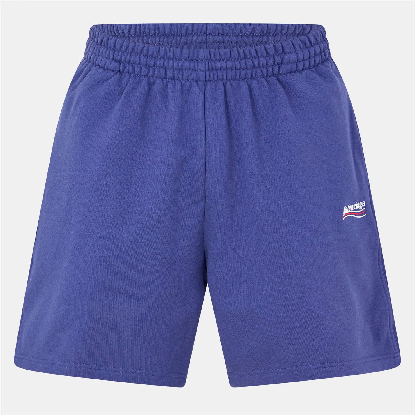 Balenciaga o1g2r1mq0226 Logo Jersey Shorts In Blue Size US 30 / EU 46 - 1 Thumbnail