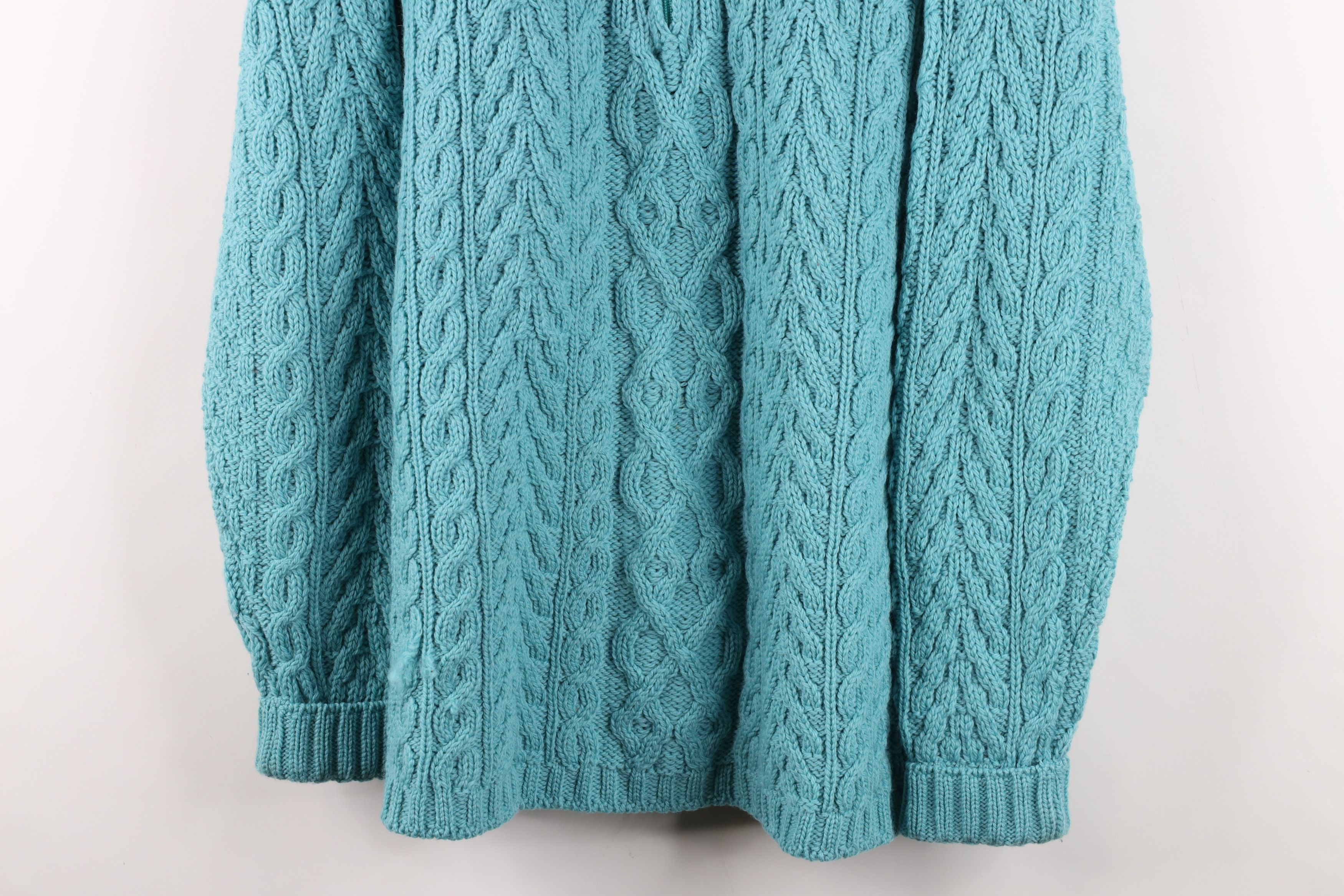Vintage Vintage 90s Wool Aran Chunky Fisherman Cable Knit Sweater Size XL / US 12-14 / IT 48-50 - 3 Thumbnail