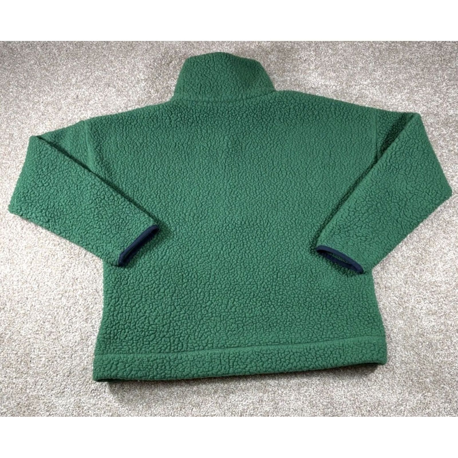 J.Crew VINTAGE J.CREW Polartec Sherpa Fleece 1/4 Zip Pullover Green Womens Medium Jacket Size M / US 6-8 / IT 42-44 - 4 Thumbnail