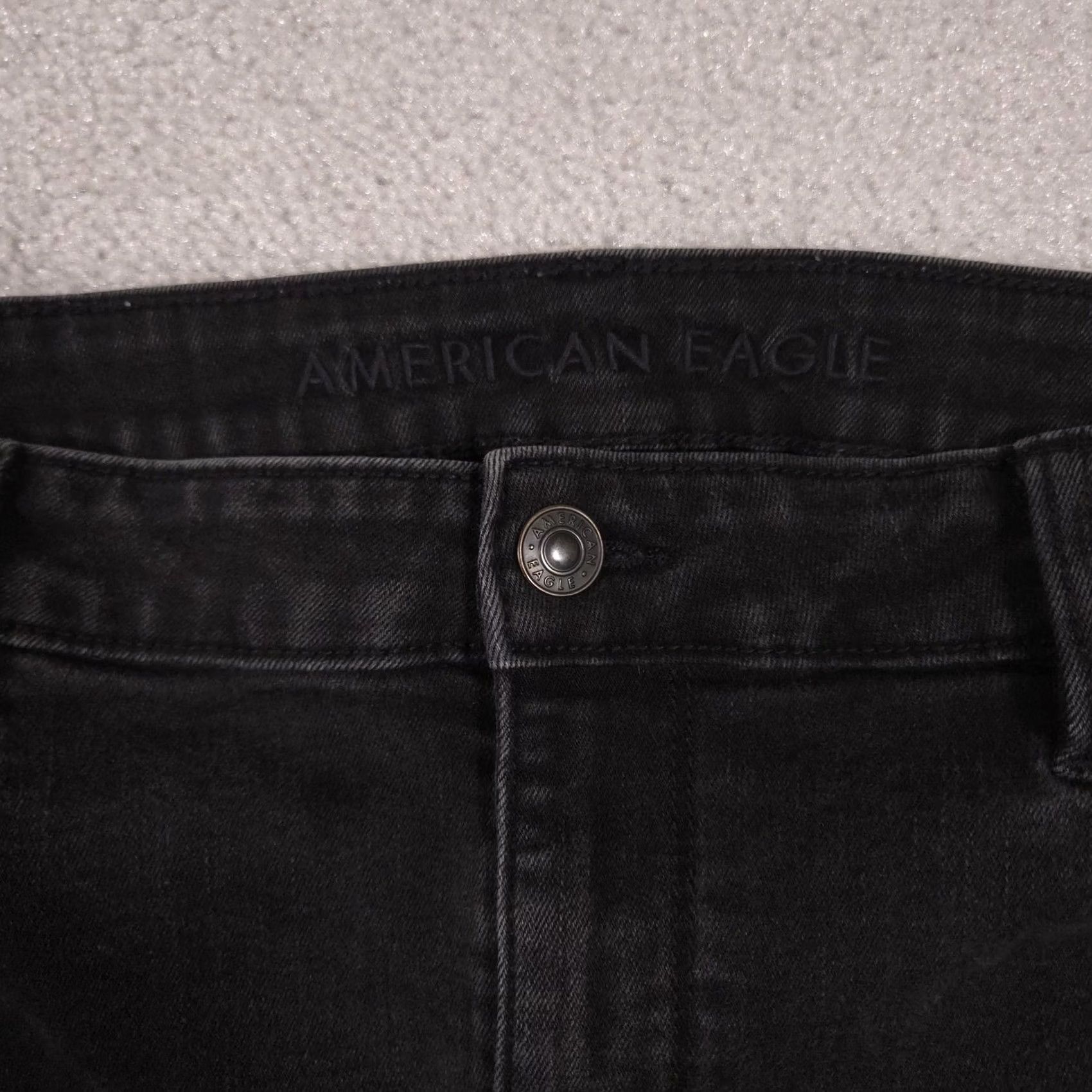 American Eagle Outfitters VINTAGE? No. American Eagle Jeans Women 18 Black Dark Wash Jegging Slim Stretch 5-Pocket Denim XS? Size 40" / US 18 - 4 Thumbnail