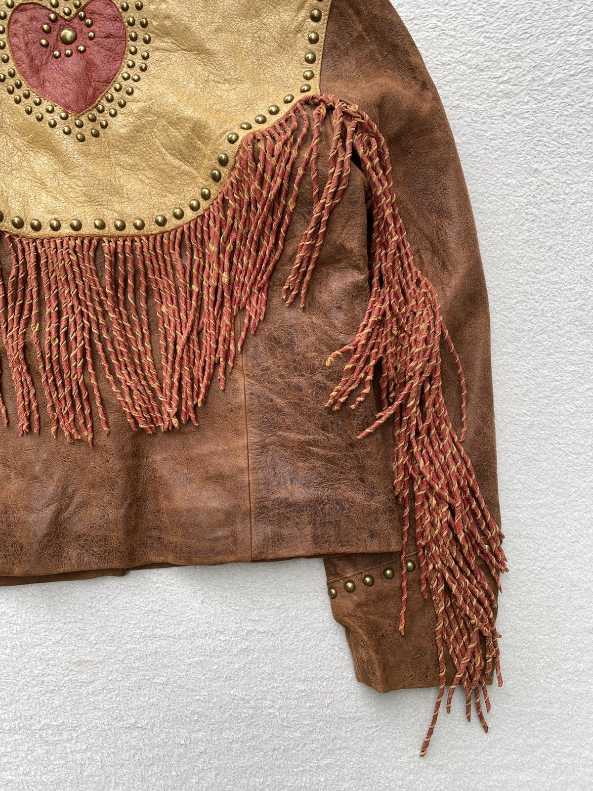Scully 1980s- Scully- Fringed Cropped Leather Jacket Size US M / EU 48-50 / 2 - 7 Thumbnail
