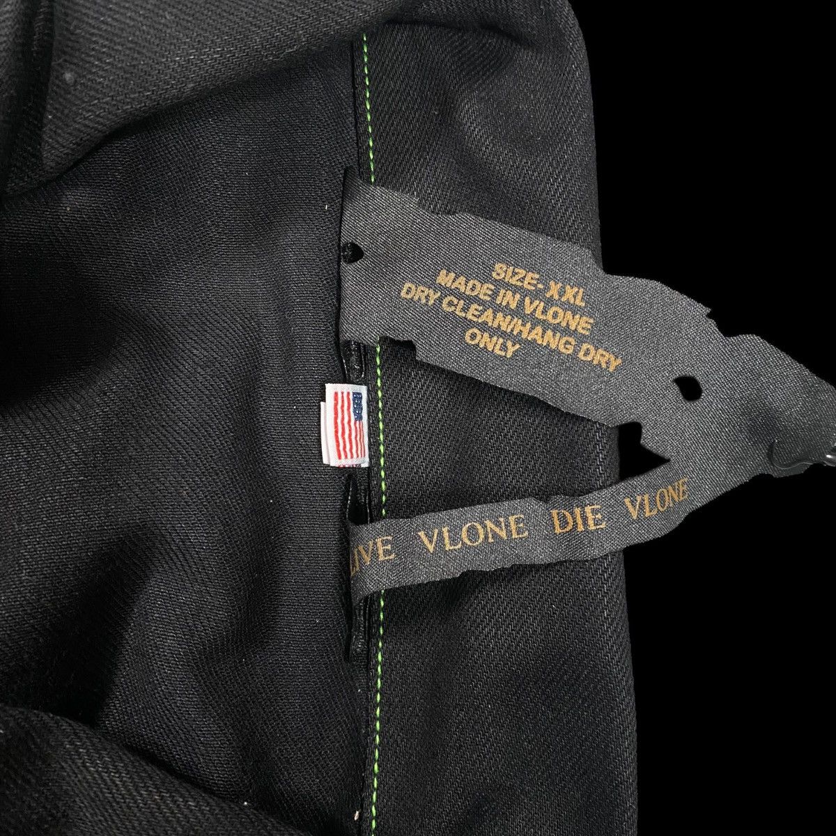 Vlone Vlone Old English Denim Jacket (XXL) Size US XXL / EU 58 / 5 - 5 Thumbnail