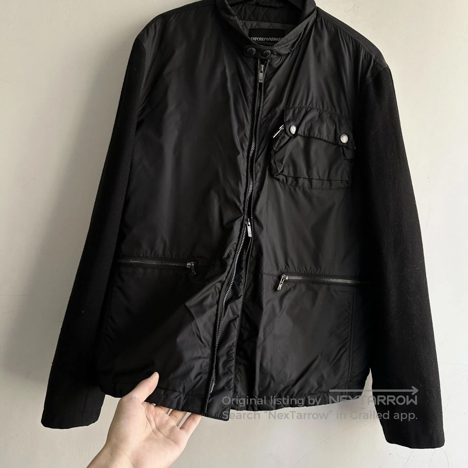 Armani armani wool and cotton blend pocket jacket. Size US L / EU 52-54 / 3 - 3 Thumbnail