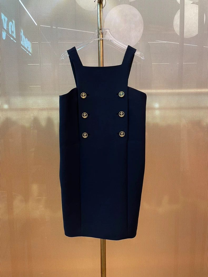 Louis Vuitton Louis Vuitton Navy Dress 2503-Nextarrow Size XXS / US 00 / IT 34 - 2 Thumbnail