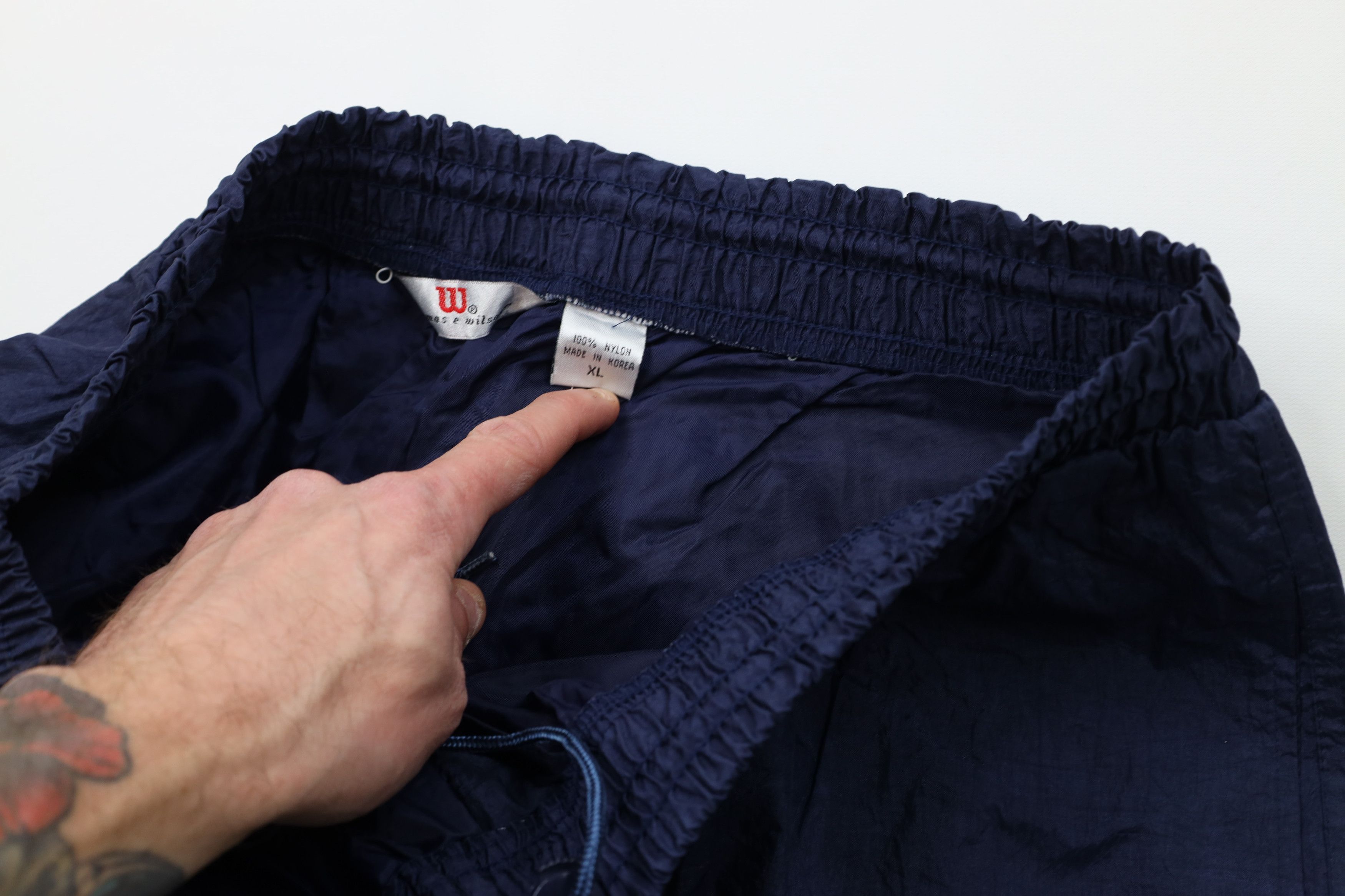 Vintage Vintage 90s Streetwear Joggers Pants Navy Blue Nylon Size US 38 / EU 54 - 7 Thumbnail