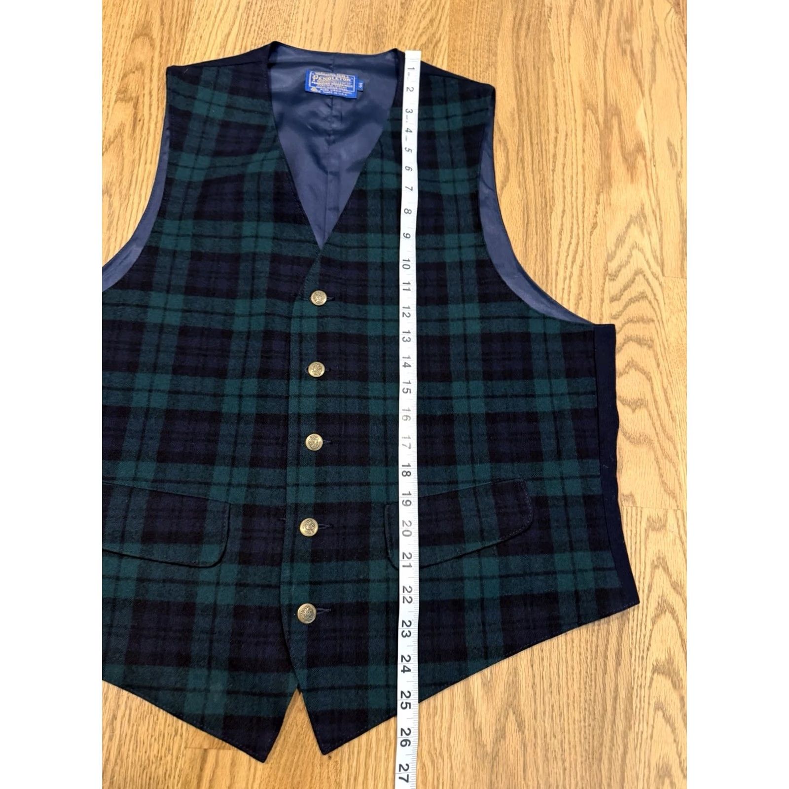 Pendleton VINTAGE Pendleton Vest Men’s 44 Blackwatch Wool Plaid Button Front Waistcoat Regular Size US S / EU 44-46 / 1 - 6 Thumbnail
