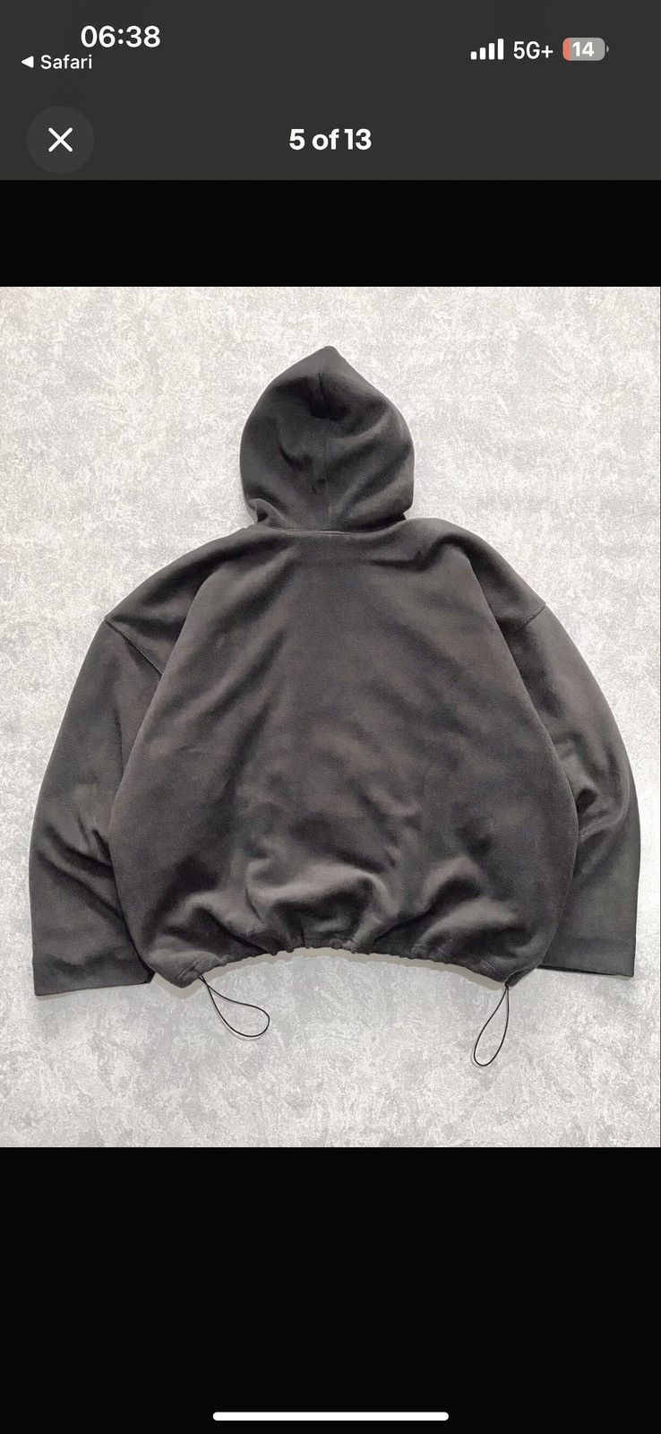 Gap × Kanye West × Yeezy Yeezy Gap Padded Polar Fleece Logo Hoodie Dark Grey - XS Size US XS / EU 42 / 0 - 5 Thumbnail
