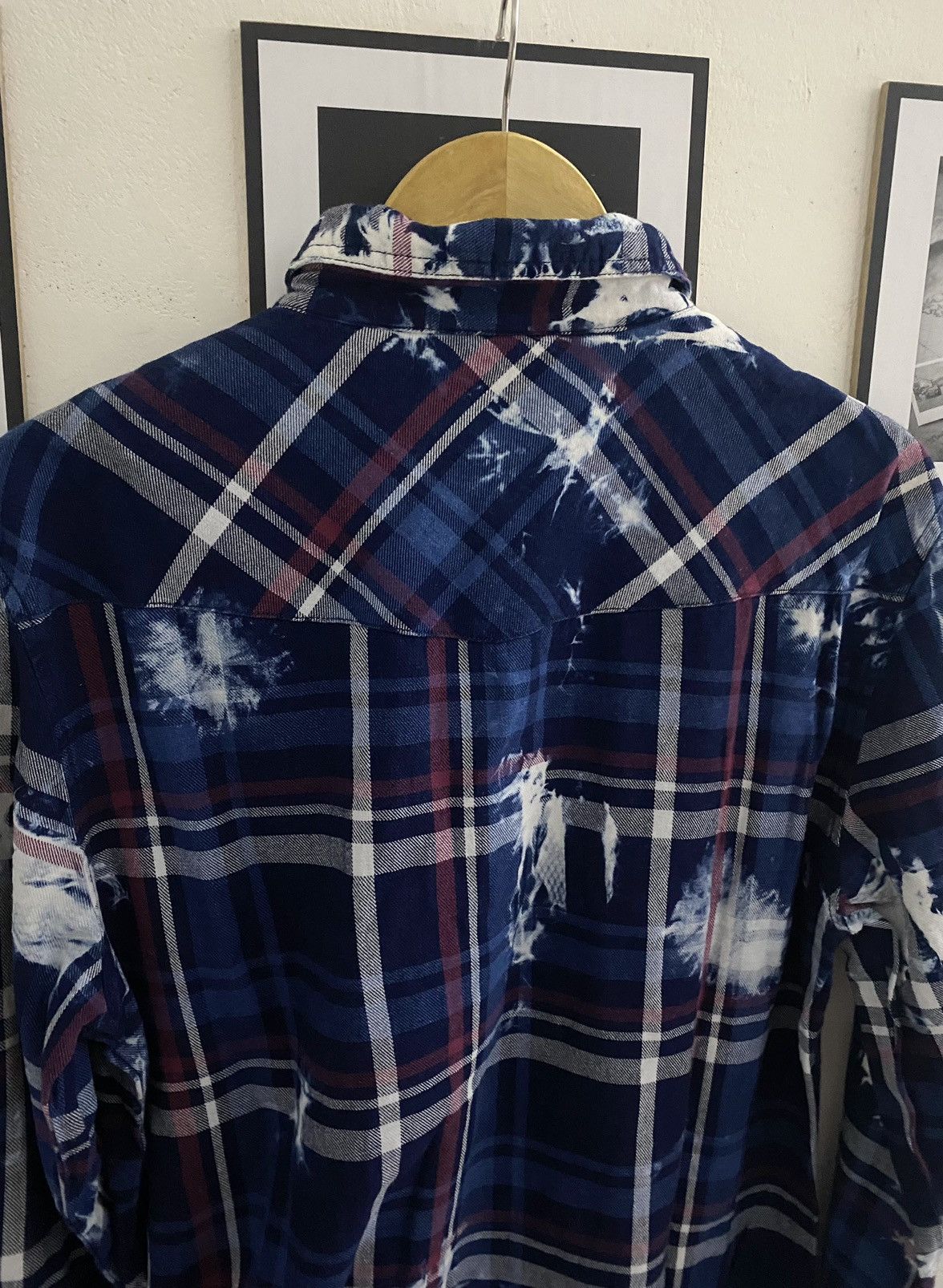 semanticdesign 2000s Semantic Design Bleached Plaid Shirt Size US XL / EU 56 / 4 - 3 Thumbnail