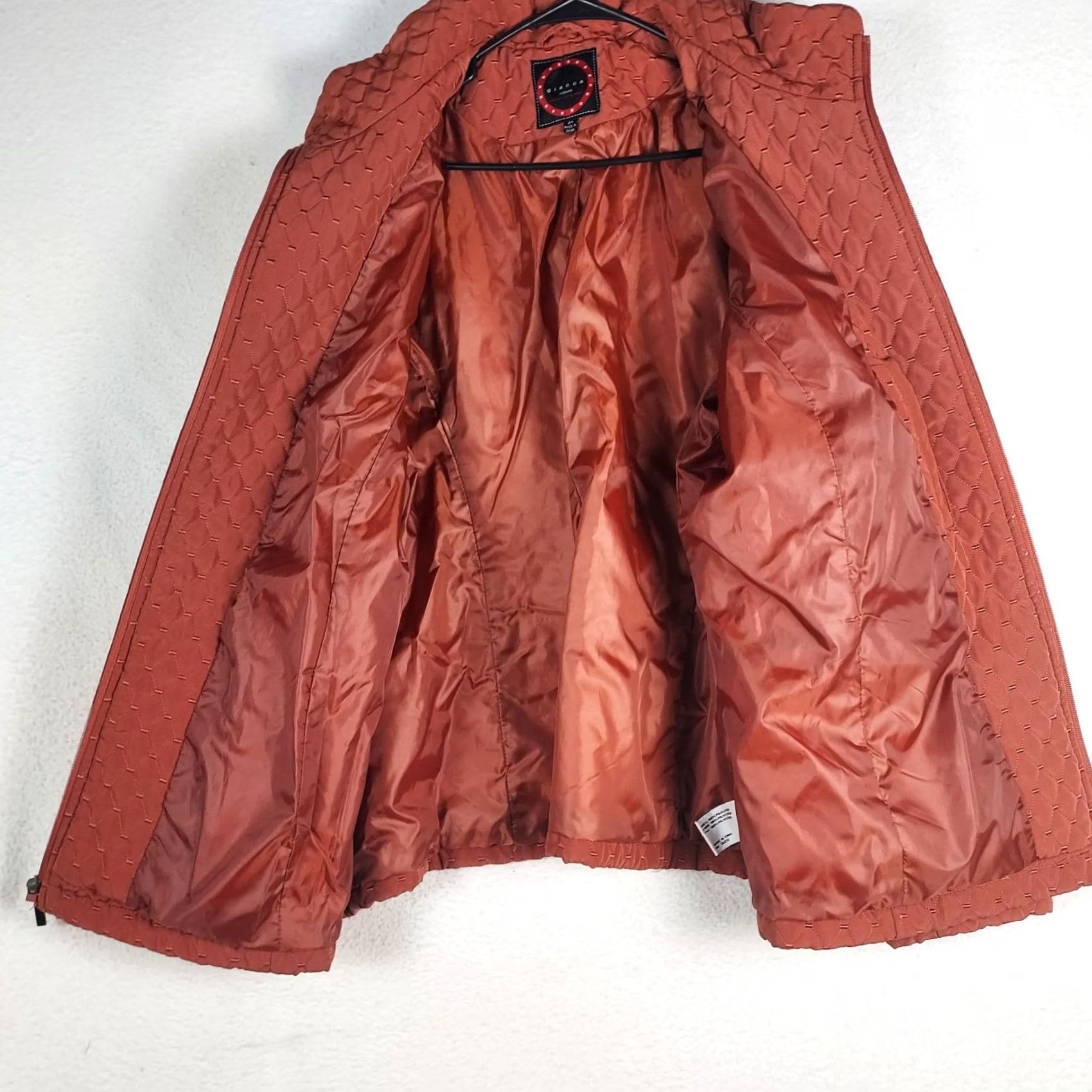 Rusty VINTAGE? No. Giacca Woman Quilted Jacket 2X Full Zip Insulated Rust Orange Jacket Womens Size XXL / US 16-18 / IT 52-54 - 4 Thumbnail