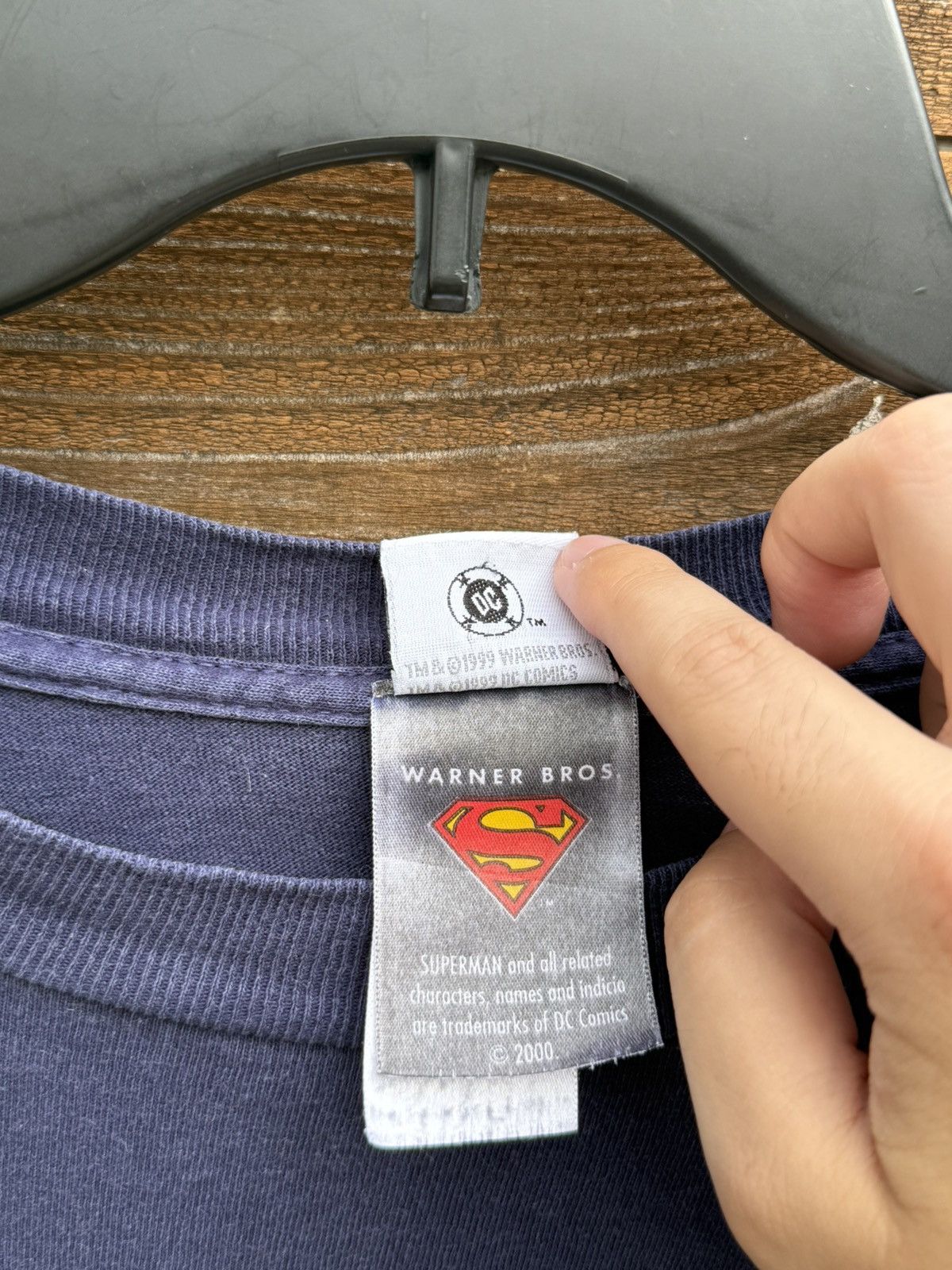 Vintage Vintage 90s Superman Man of Steel Longsleeve Tshirt Size US XL / EU 56 / 4 - 3 Thumbnail