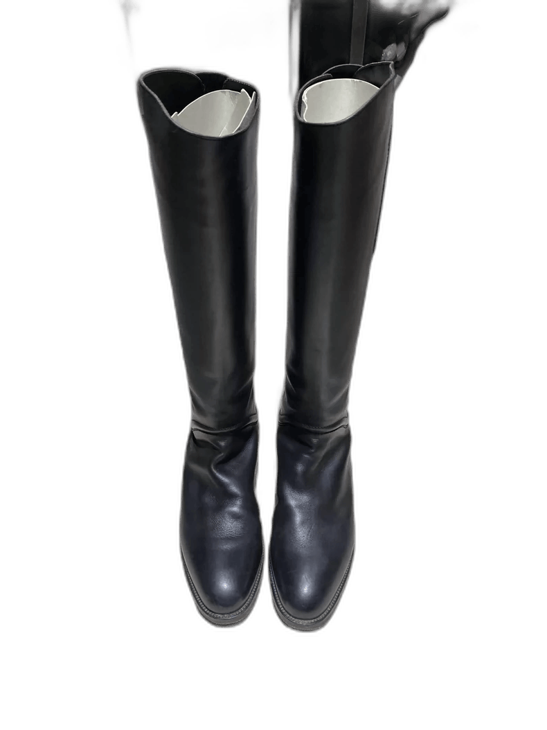Hermes Hermes Black Women's KneeHigh Boots Size 37-2506 Size US 7 / IT 37 - 1 Thumbnail
