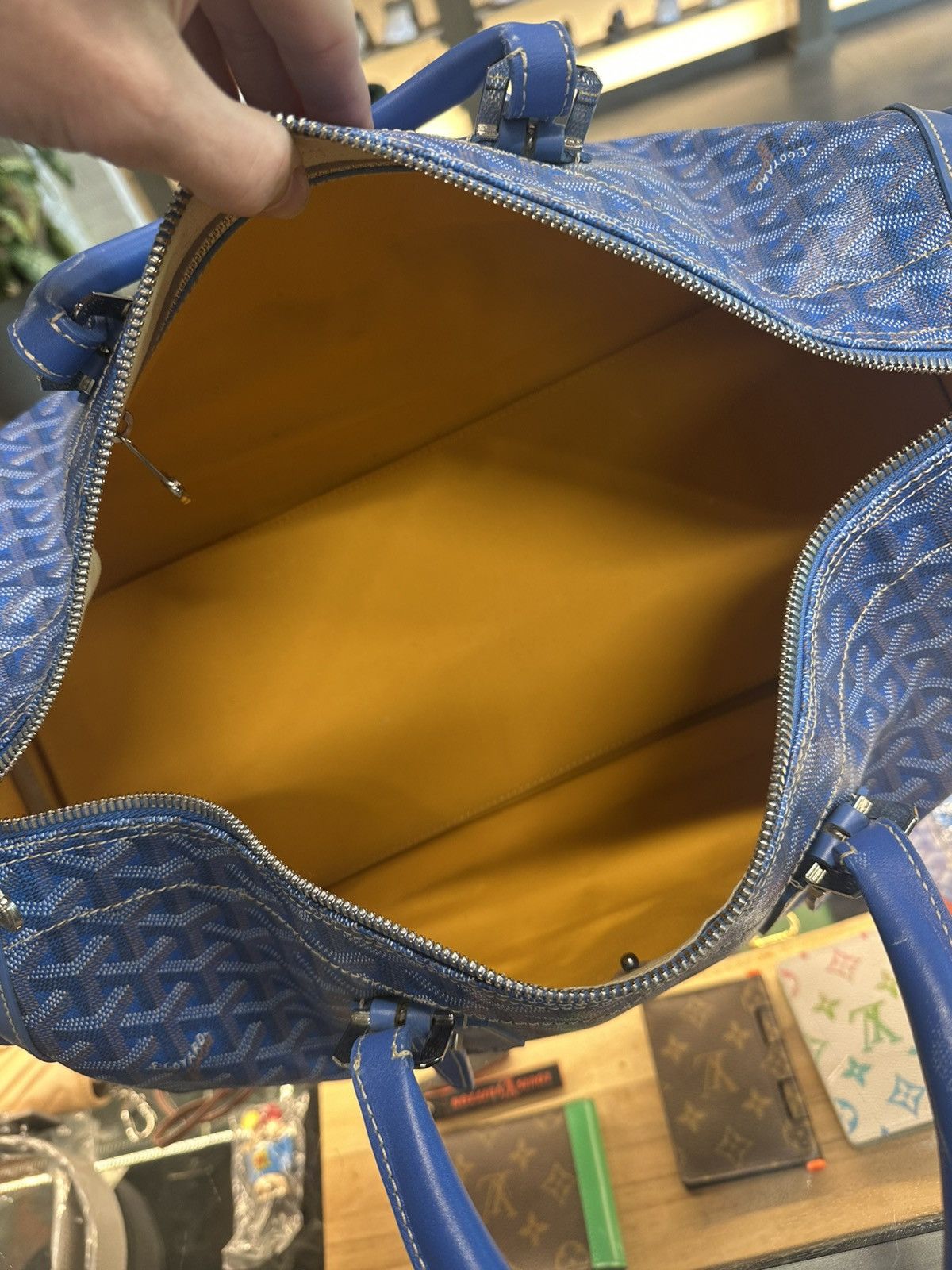 Goyard Goyard Croisiere 40 Duffle Bag Blue Size ONE SIZE - 10 Thumbnail
