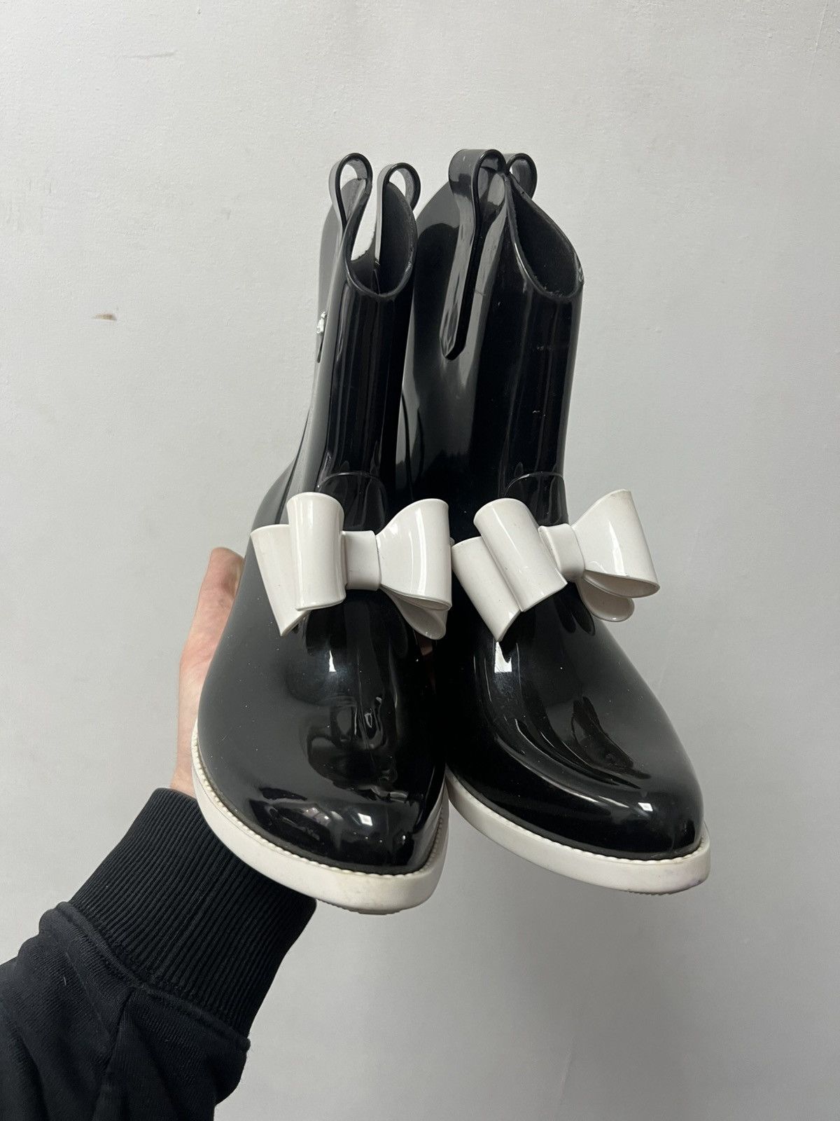 Melissa RARE Vivienne Westwood x Mellisa Rain Boots Black Size US 7 / IT 37 - 3 Thumbnail