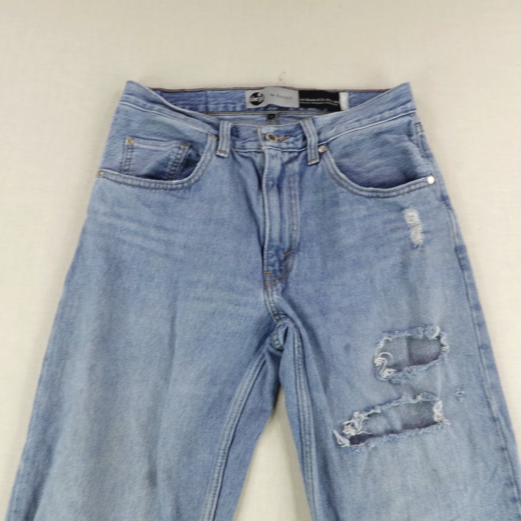 Levi's VINTAGE Levi's Jeans Womens 28 Blue Denim Silvertab 94 Baggy Distressed Grunge Faded Jeans Size 28" / US 6 / IT 42 - 2 Thumbnail